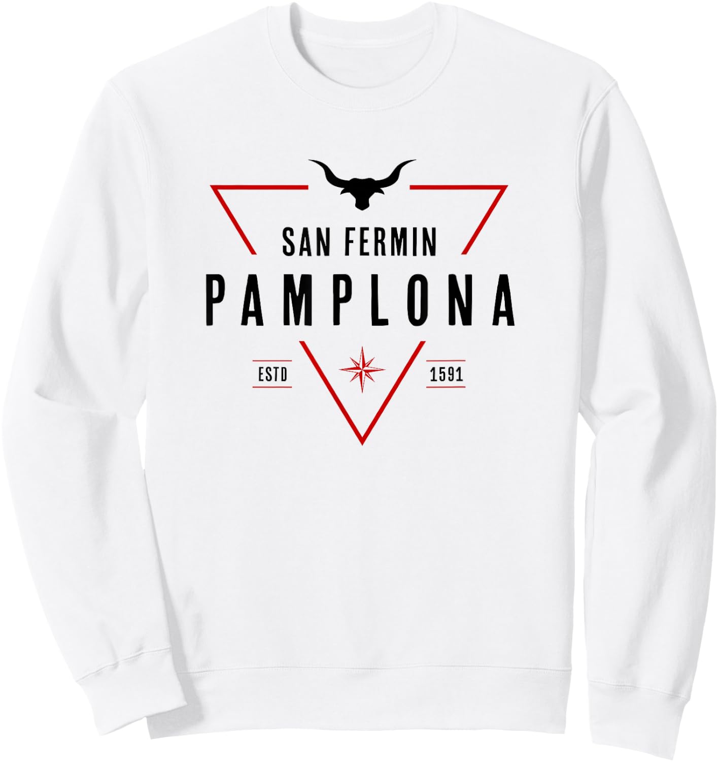 Pamplona Shirt | Running of the Bulls | San Fermin Sweatshirt - Sweatshirt | White