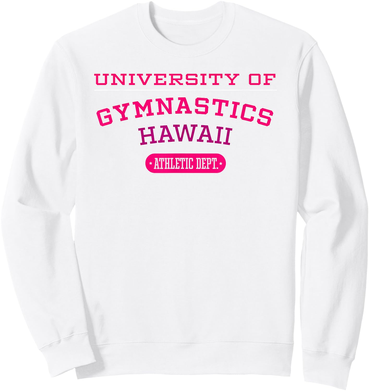 University of Gymnastics HAWAII Athletic Dept. Sweatshirt - Sweatshirt | White