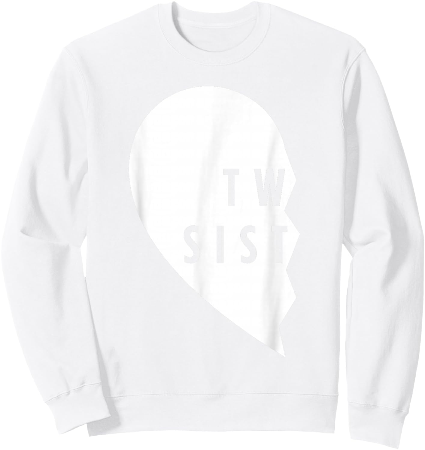 Twin Sisters Shirt Heart Half Matching Set - #1 of 2 Sweatshirt - Sweatshirt | White