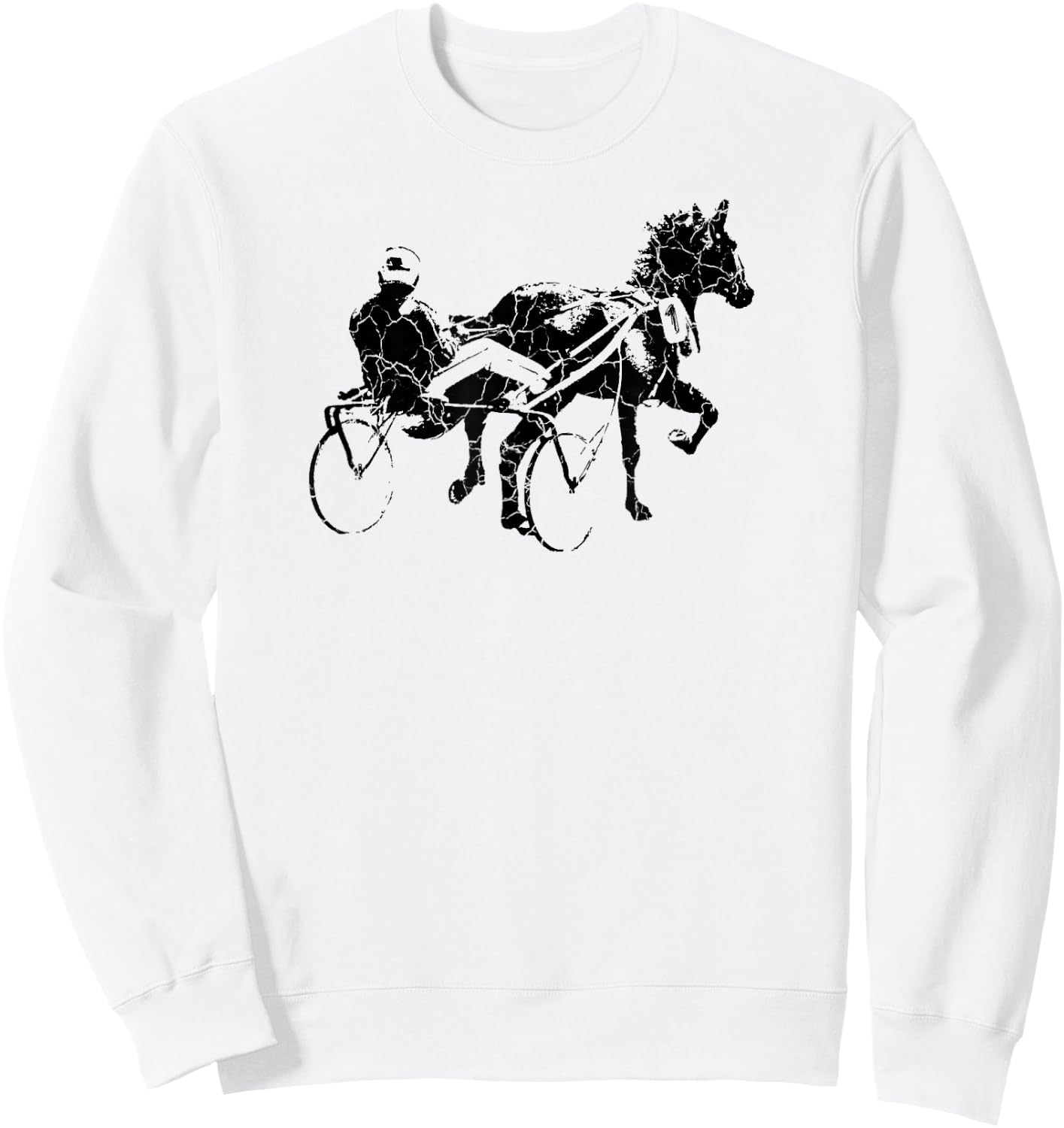 Sports Horse Race Harness Racing Gift Sweatshirt - Sweatshirt | White