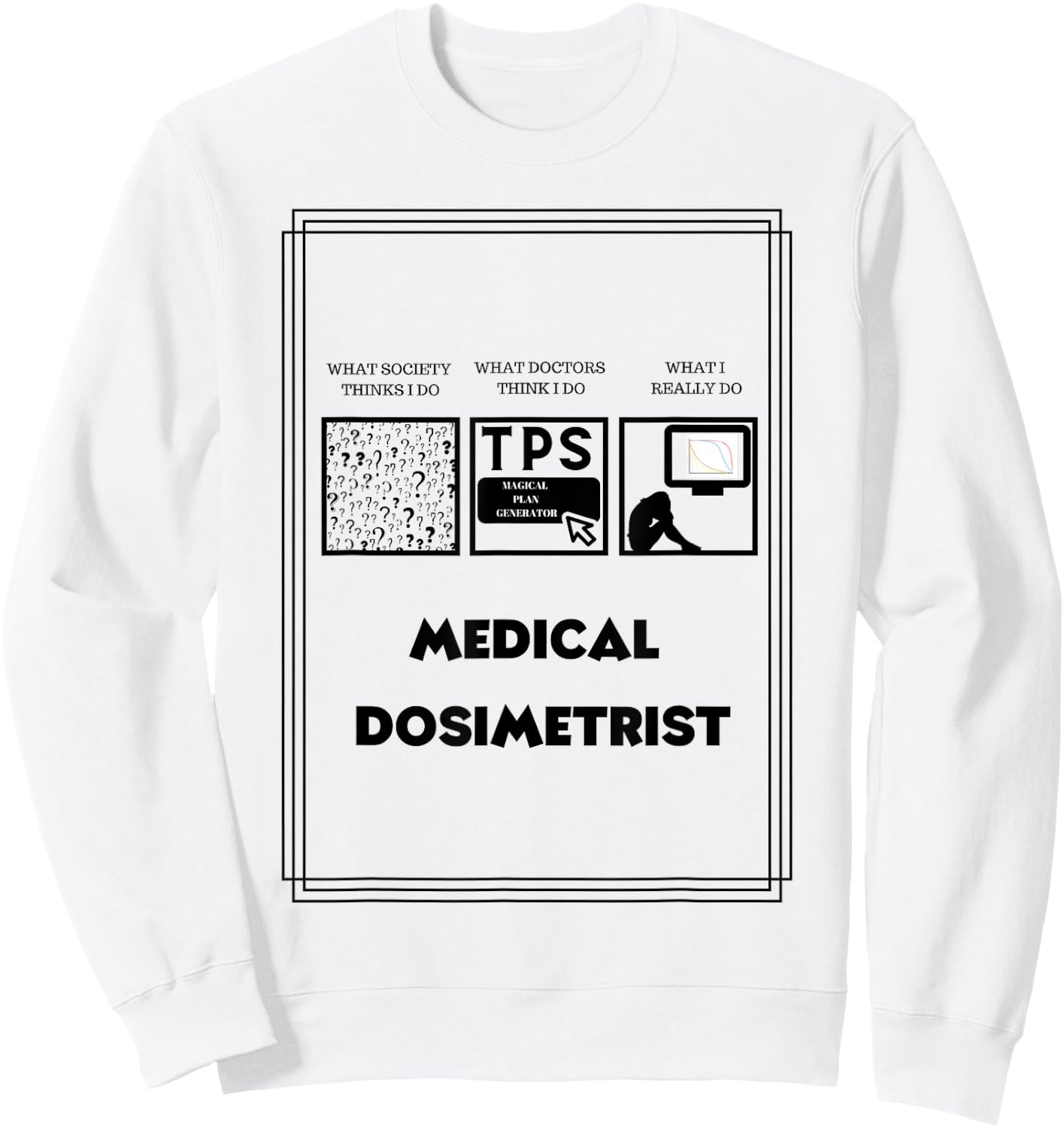 Medical Dosimetrist Dosimetry Sweatshirt - Sweatshirt | White