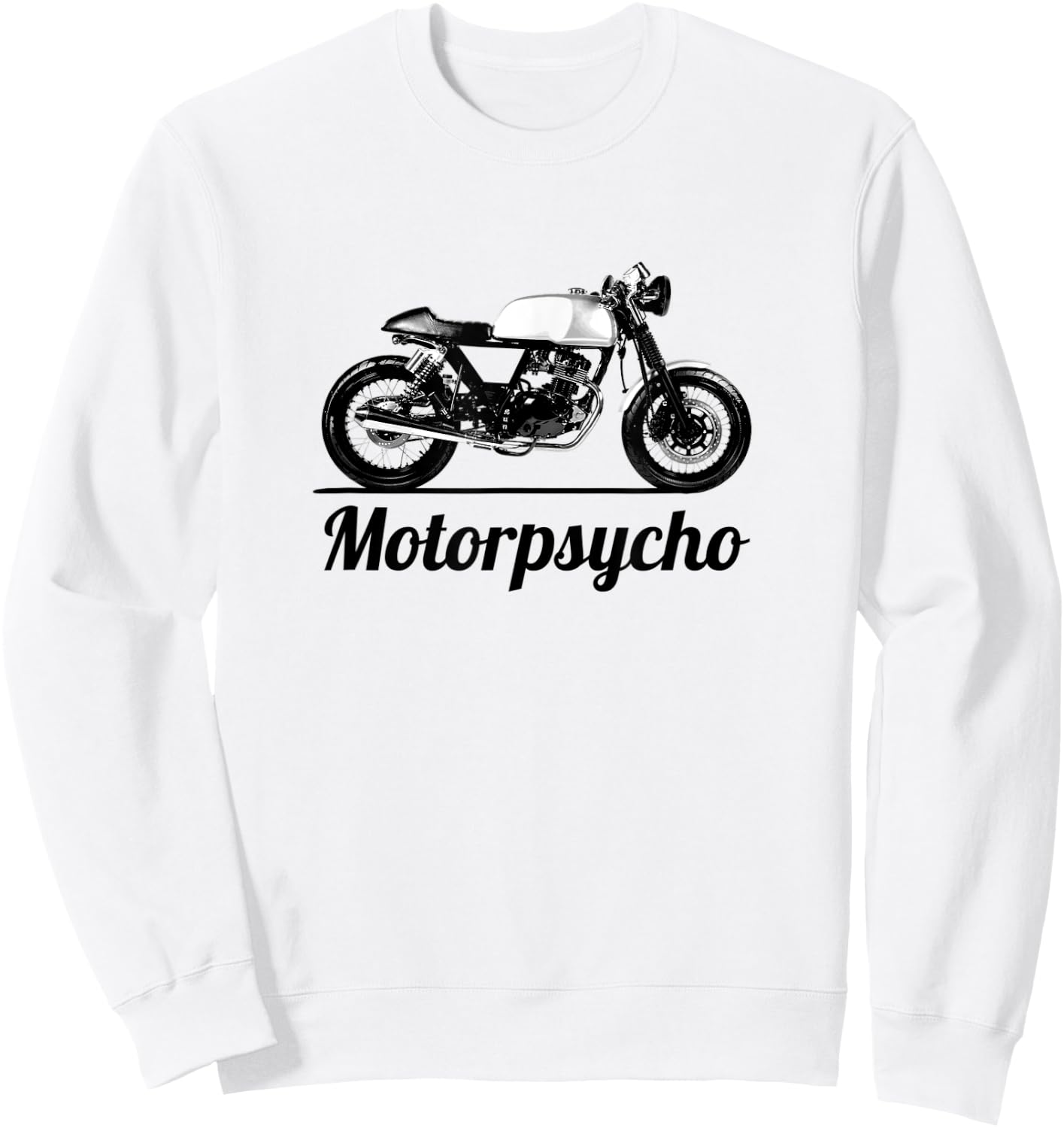 Motorpsycho Motorcycle Cafe Racer Biker Vintage Car Gift Sweatshirt - Sweatshirt | White