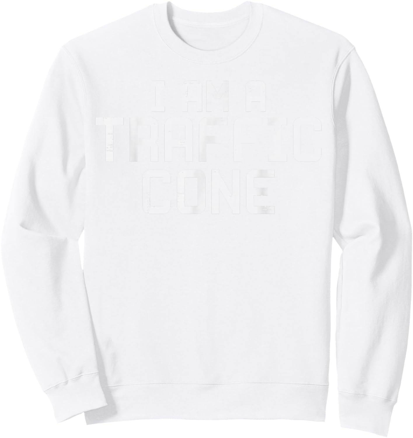 Im A Traffic Cone Funny Halloween Costume Men Women Kids Sweatshirt - Sweatshirt | White