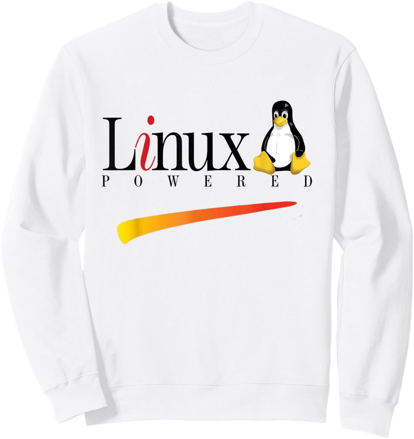 Linux Os Powered by Linux Tux Penguin -Shirt Sweatshirt - Sweatshirt | White