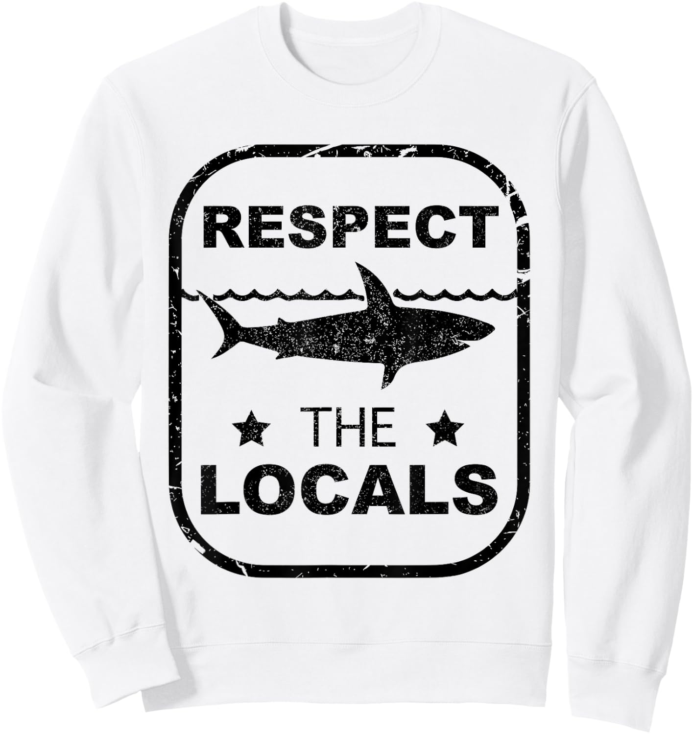 FANNY Respect The Locals design for shark LOVERS. Sweatshirt - Sweatshirt | White