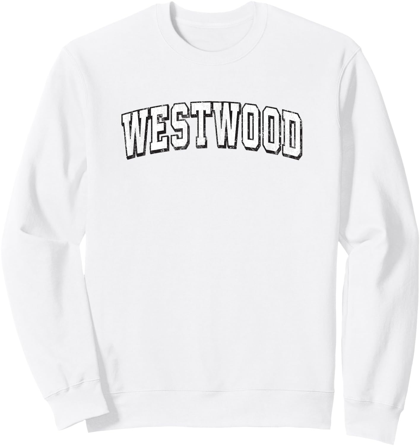 Westwood California Vintage Athletic Sports B&W Print Sweatshirt - Sweatshirt | White