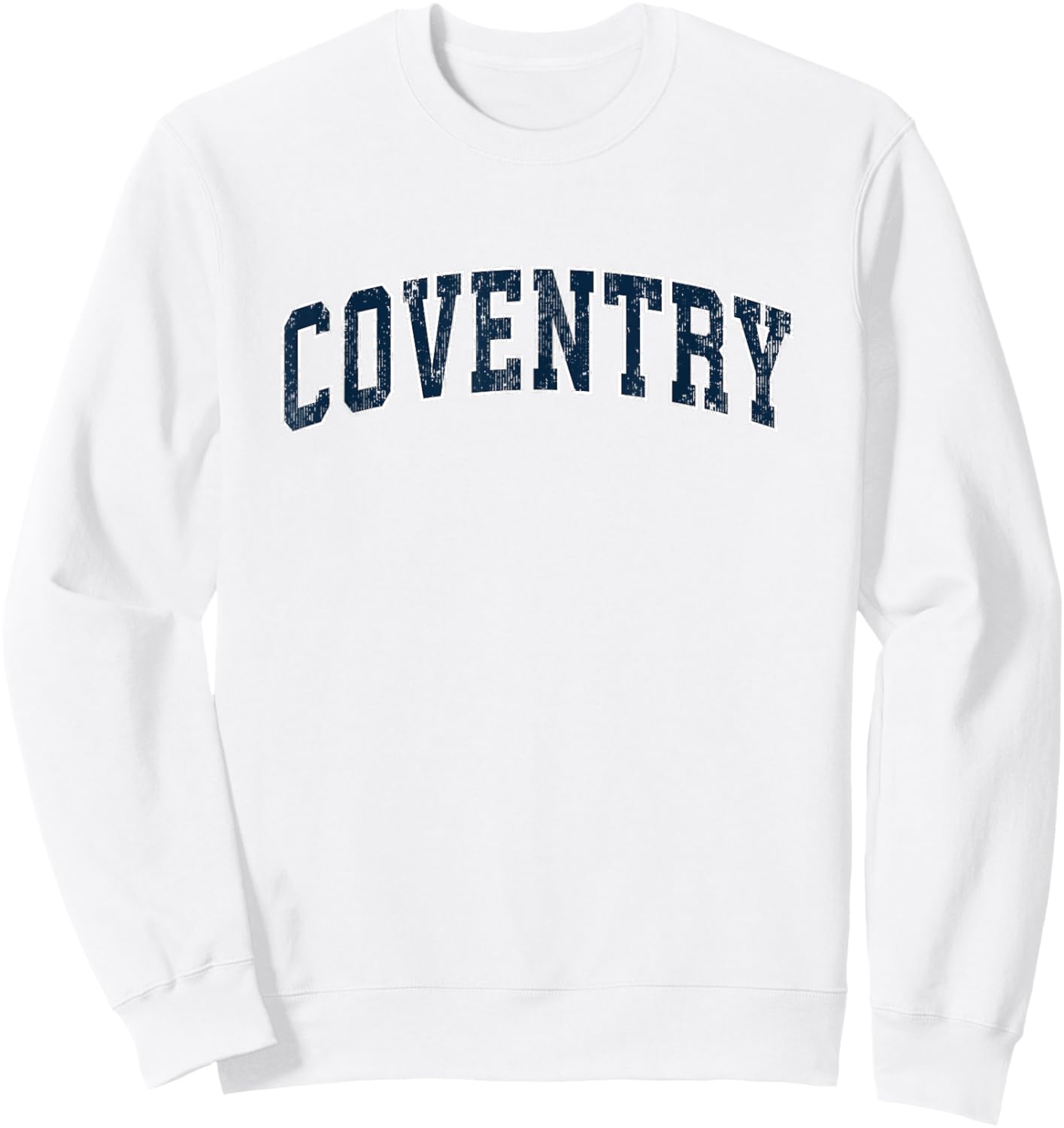 Coventry Connecticut CT Vintage Sports Design Navy Design Sweatshirt - Sweatshirt | White
