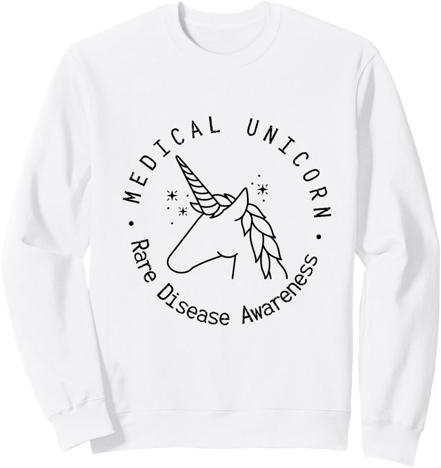 Medical Unicorn Rare Disease Awareness EDS Chronic Illness Sweatshirt - Sweatshirt | White