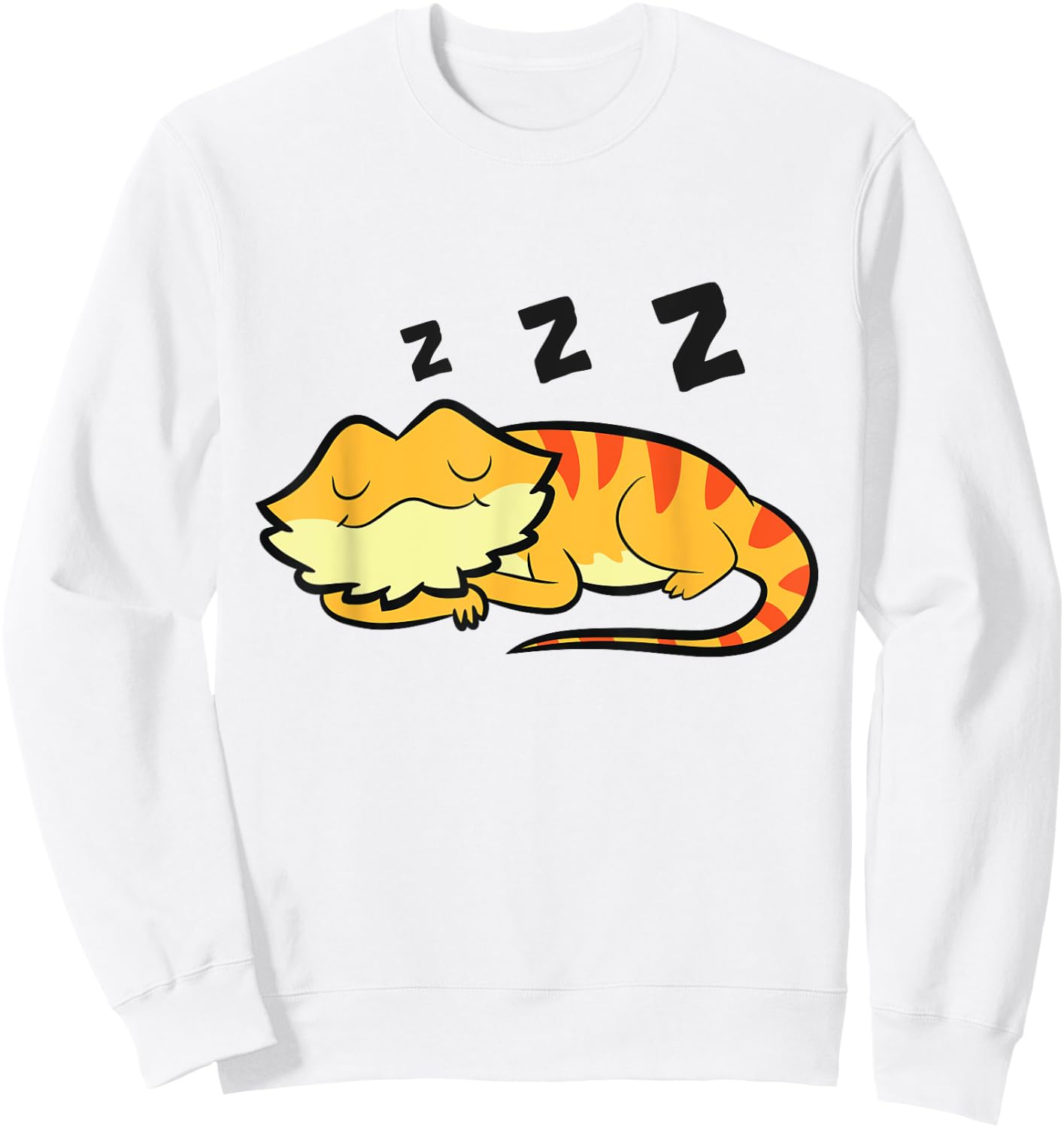 Bearded Dragon Pajama Reptile Lizard Sleeping Bearded Dragon Sweatshirt - Sweatshirt | White