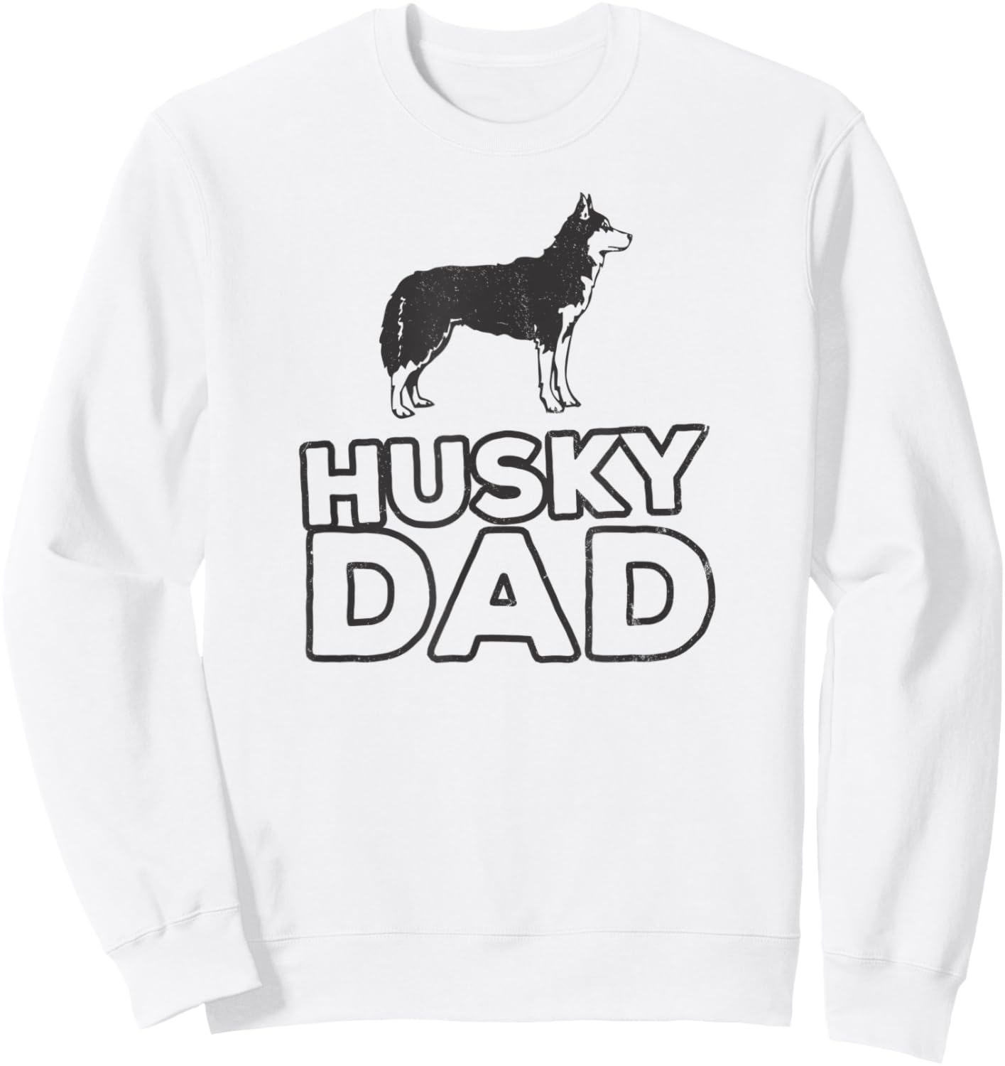 Husky Dad Dog Who Love Their Pet Husky Dog Sweatshirt - Sweatshirt | White