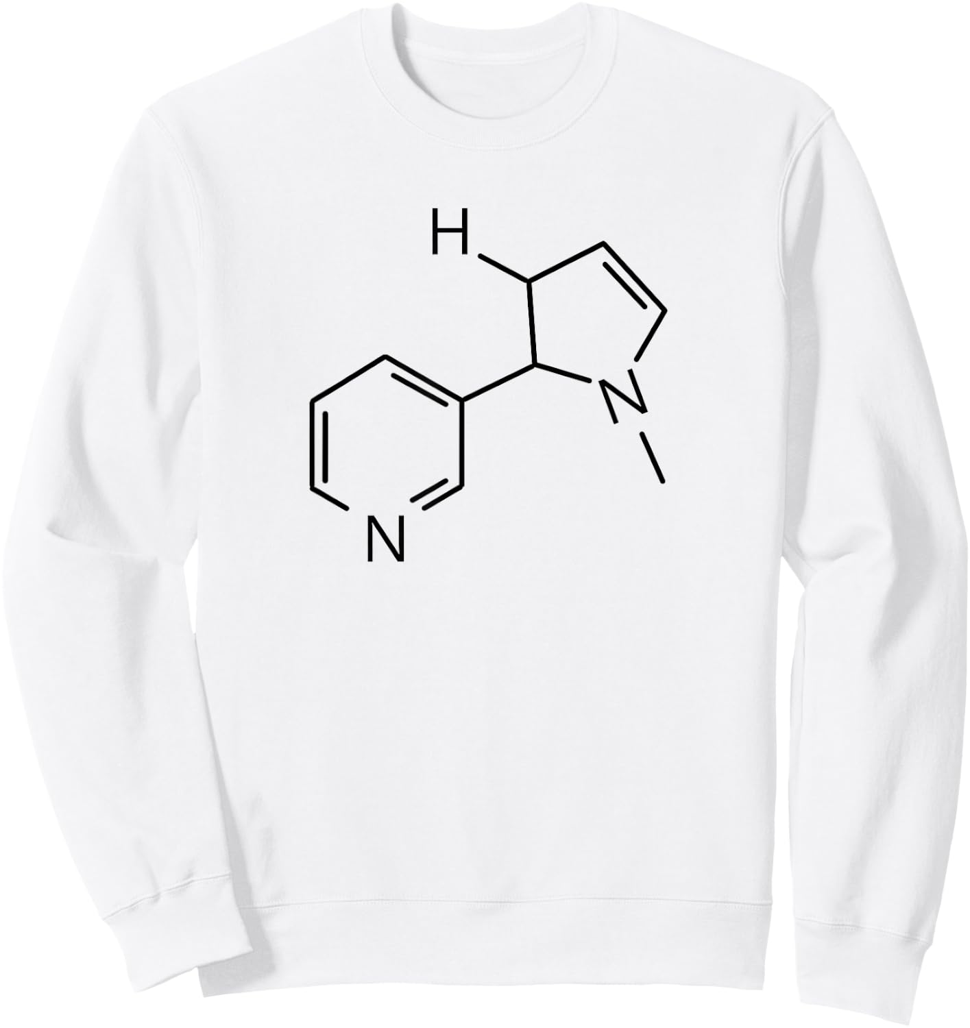 Chemical Structure Of Nicotine | Molecule Of Addiction Sweatshirt - Sweatshirt | White