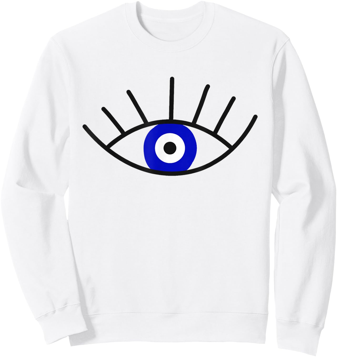 Evil Eye Curse Protection Seeing Eye Evil Eye Sweatshirt - Sweatshirt | White