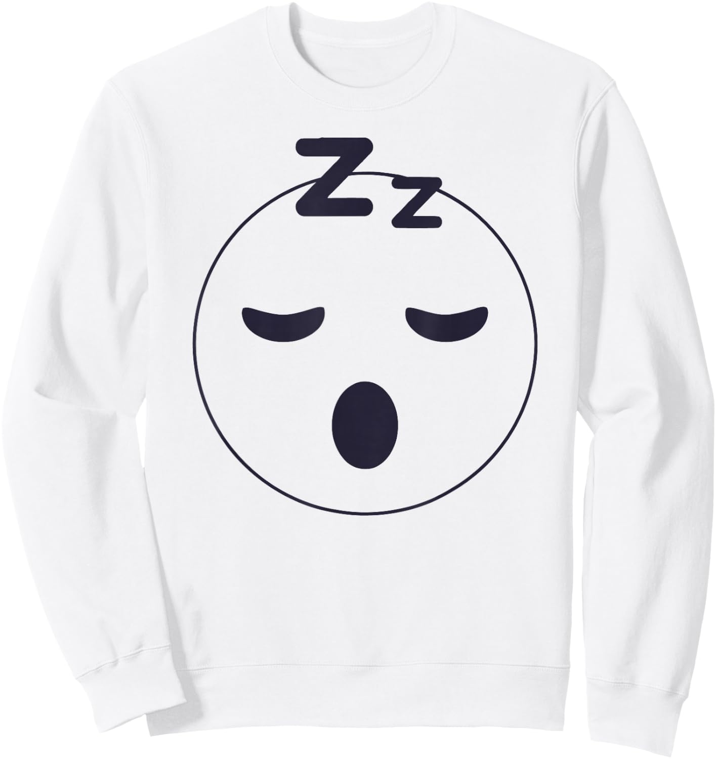 Sleep Emoticon Pajama Sleeping Pjs Men Women Pajamas Sweatshirt - Sweatshirt | White