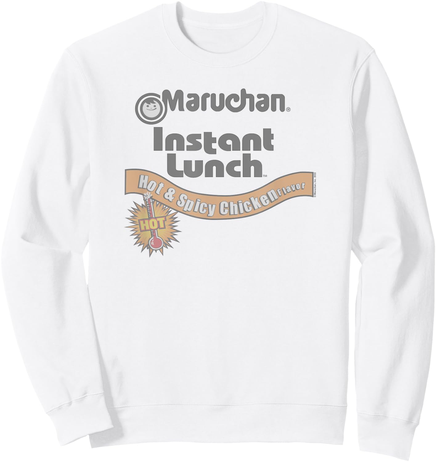 Maruchan Instant Lunch Hot & Spicy Chicken Flavor Logo Sweatshirt - Sweatshirt | White