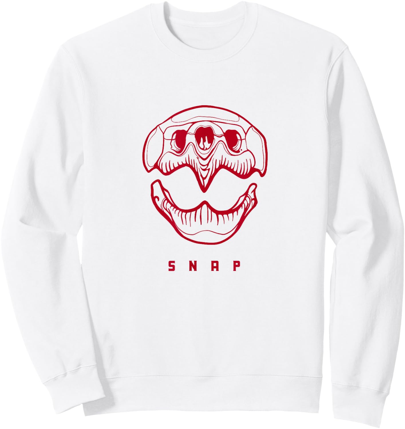 Alligator snapping turtle skull. Design for reptile lovers Sweatshirt - Sweatshirt | White