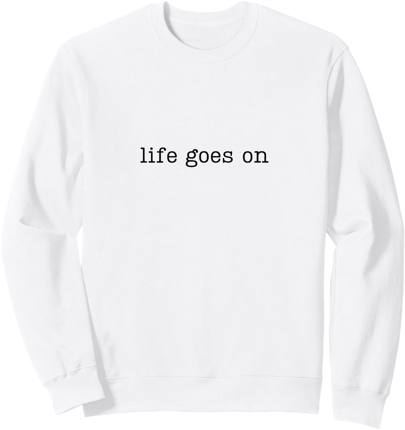BTS Life Goes On Minimalist Sweatshirt - Sweatshirt | White