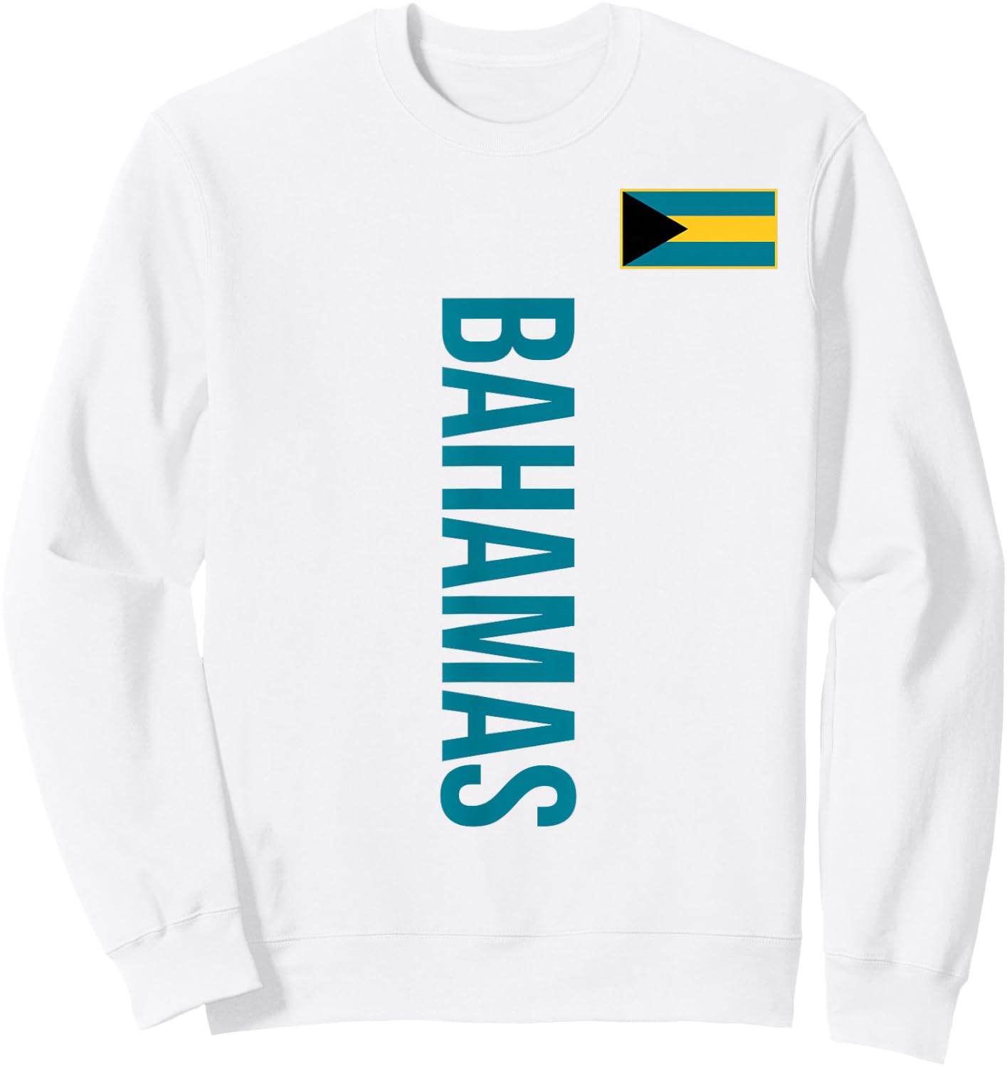 Bahamas flag sports football athletic jersey top Sweatshirt - Sweatshirt | White