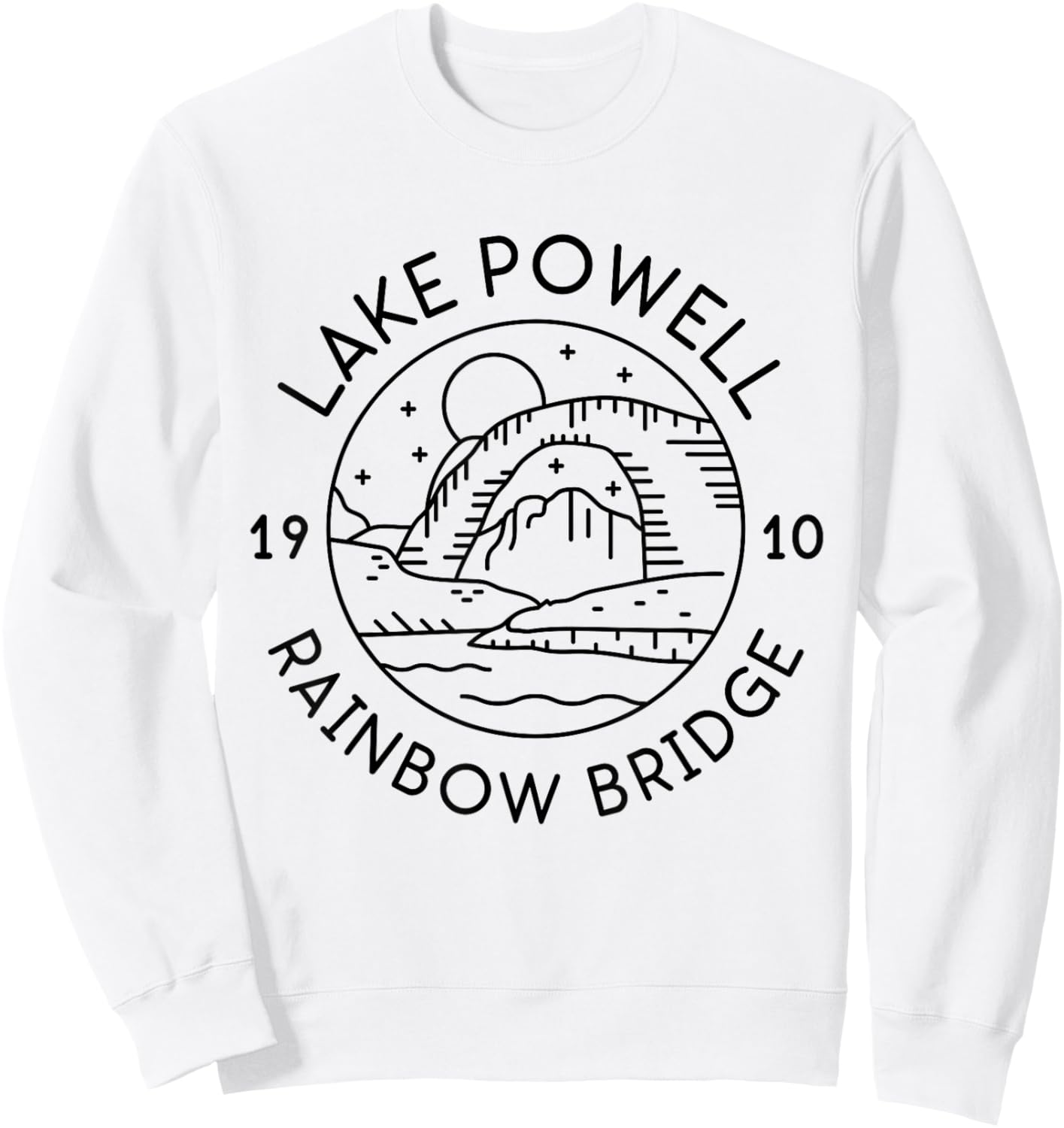 Lake Powell National Park 1910 Rainbow Bridge Monument Sweatshirt - Sweatshirt | White