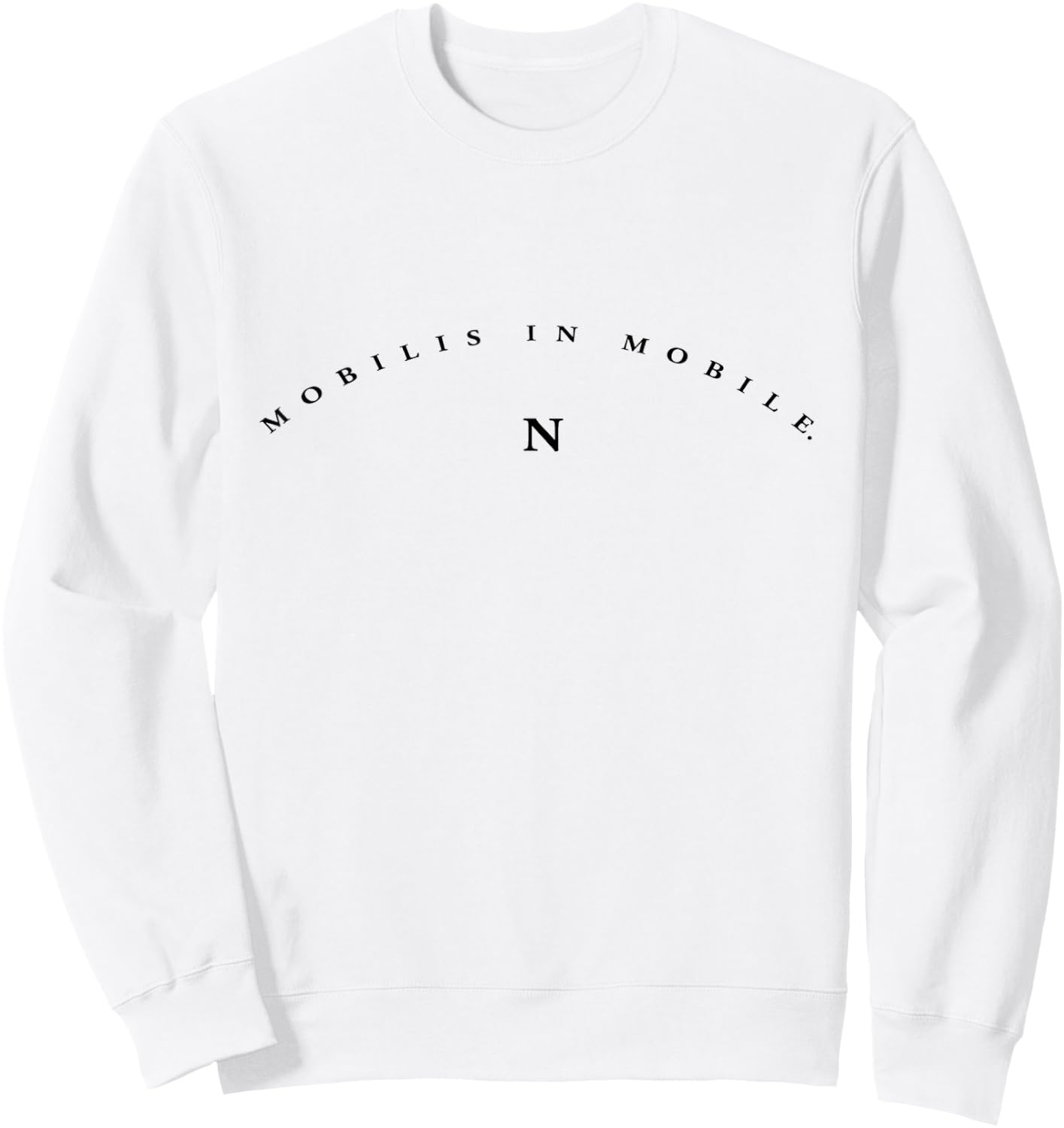 Mobilis in Mobili - Nautilus Motto Sweatshirt - Sweatshirt | White