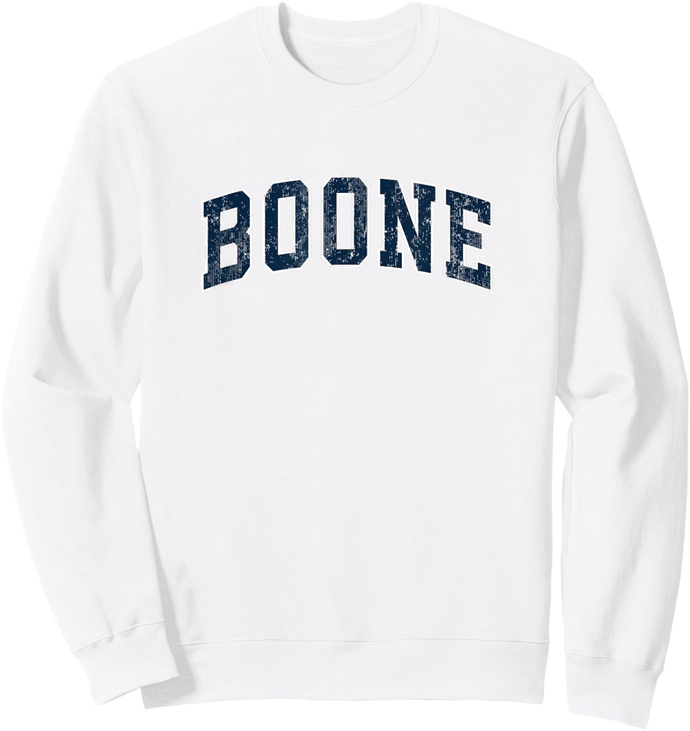 Boone Iowa IA Vintage Sports Design Navy Design Sweatshirt - Sweatshirt | White
