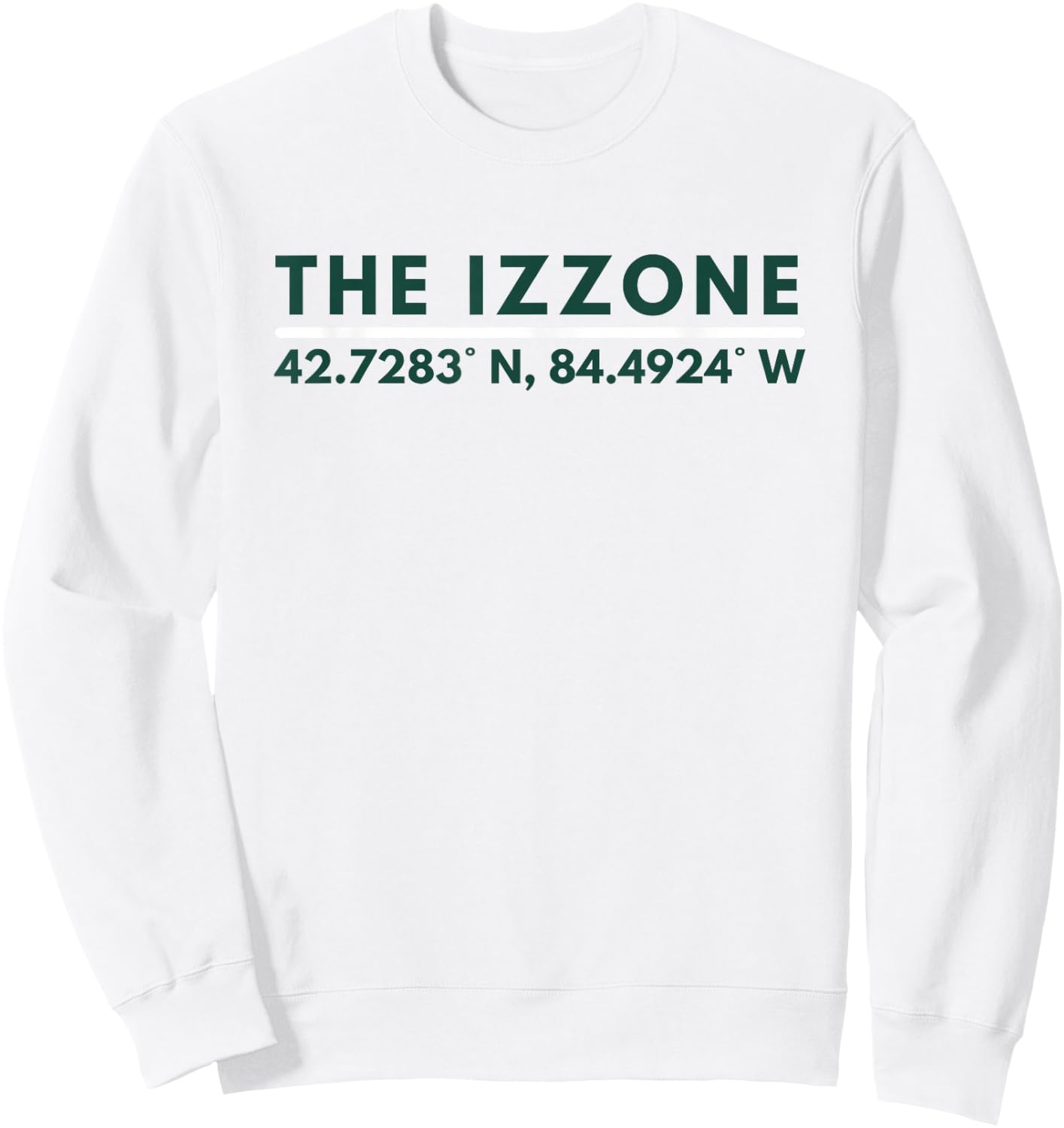 Michigan MI Athletics The Izzone Latitude Longitude Sweatshirt - Sweatshirt | White