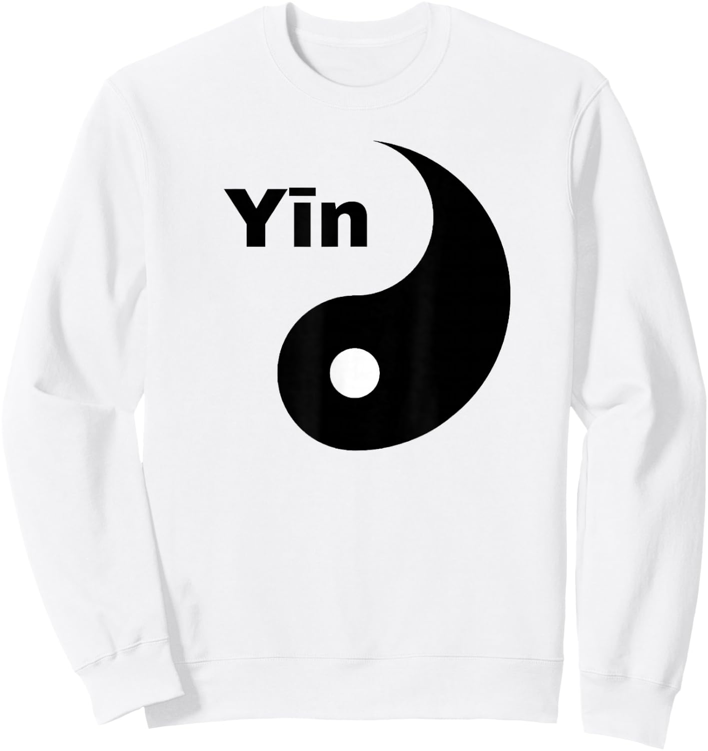 Yin Yang Matching Friends Or Couple Yin Sweatshirt - Sweatshirt | White