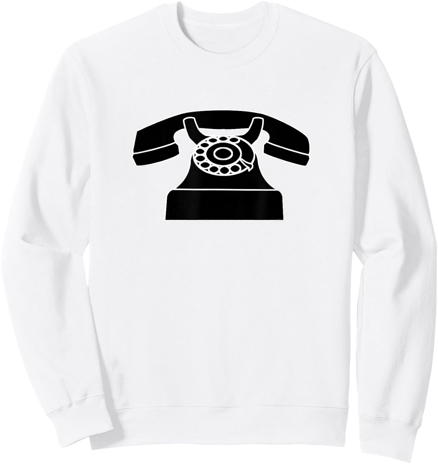 Old Fashioned 50s Telephone Dial Art Retro Art Sweatshirt - Sweatshirt | White