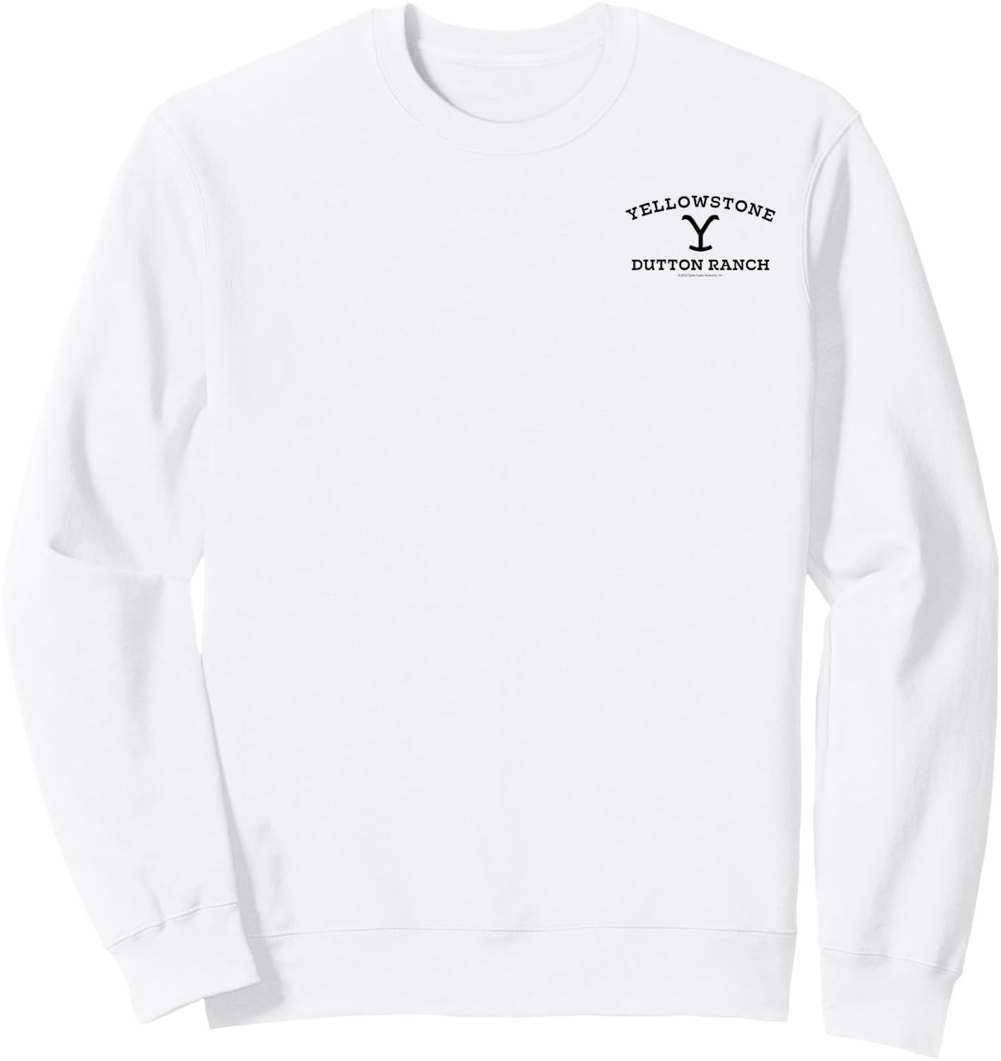 Yellowstone Dutton Ranch Black Pocket Logo Sweatshirt - Sweatshirt | White