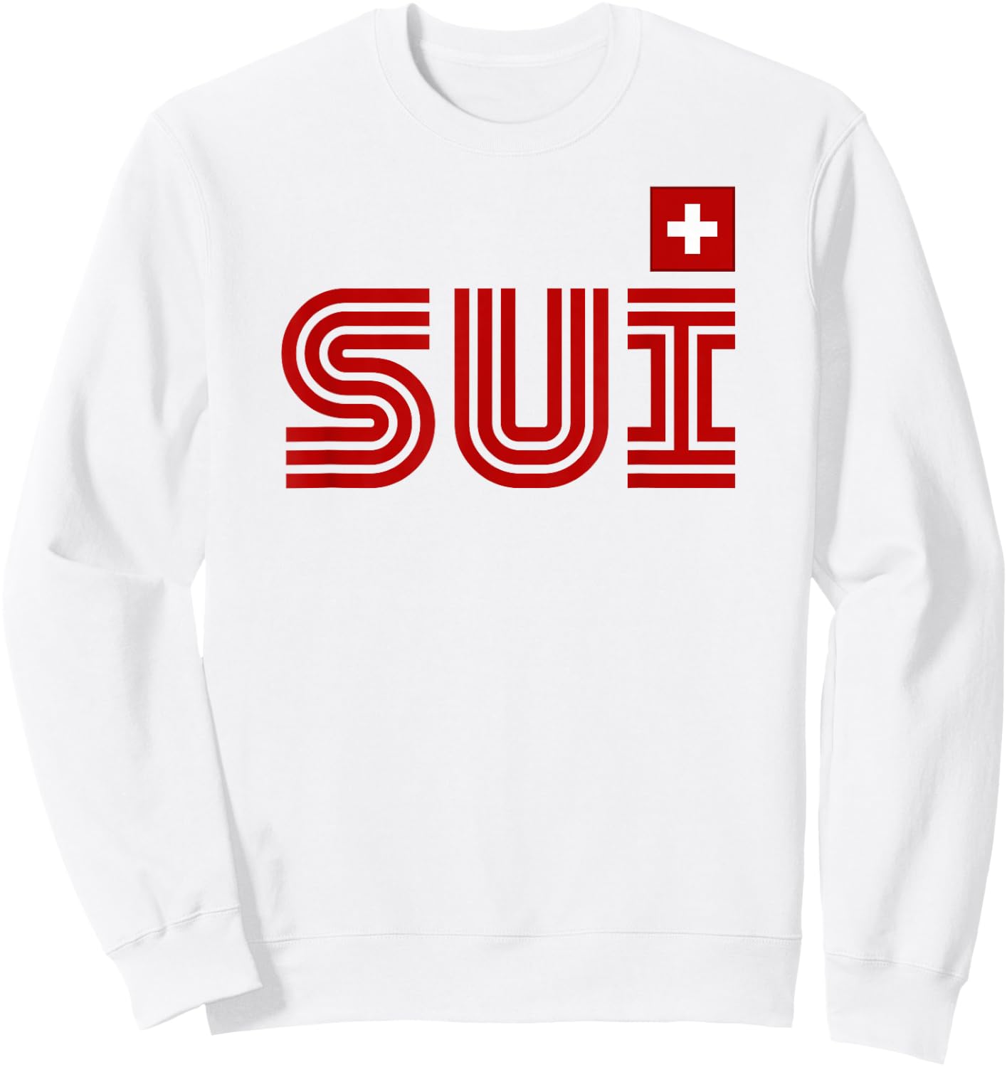 Switzerland Flag Retro International Country Swiss Pride Sweatshirt - Sweatshirt | White