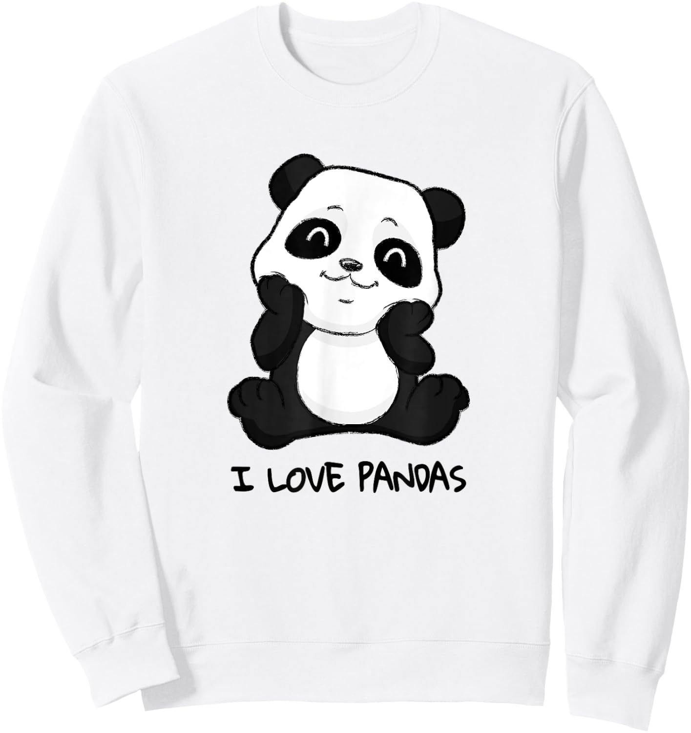 I love Pandas Shirt Sweet Panda bear Baby Panda Girl Sweatshirt - Sweatshirt | White