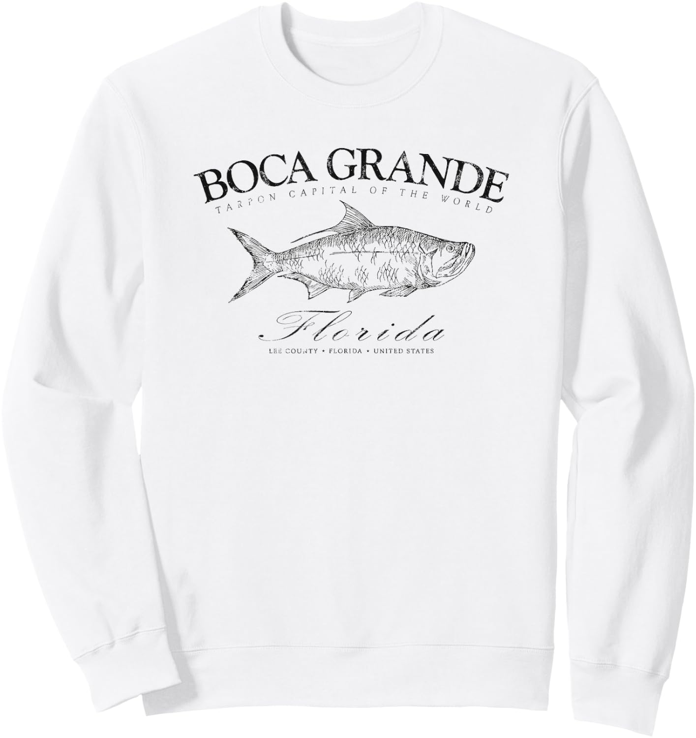 Boca Grande Tarpon Capital of the World Gasparilla Sweatshirt - Sweatshirt | White