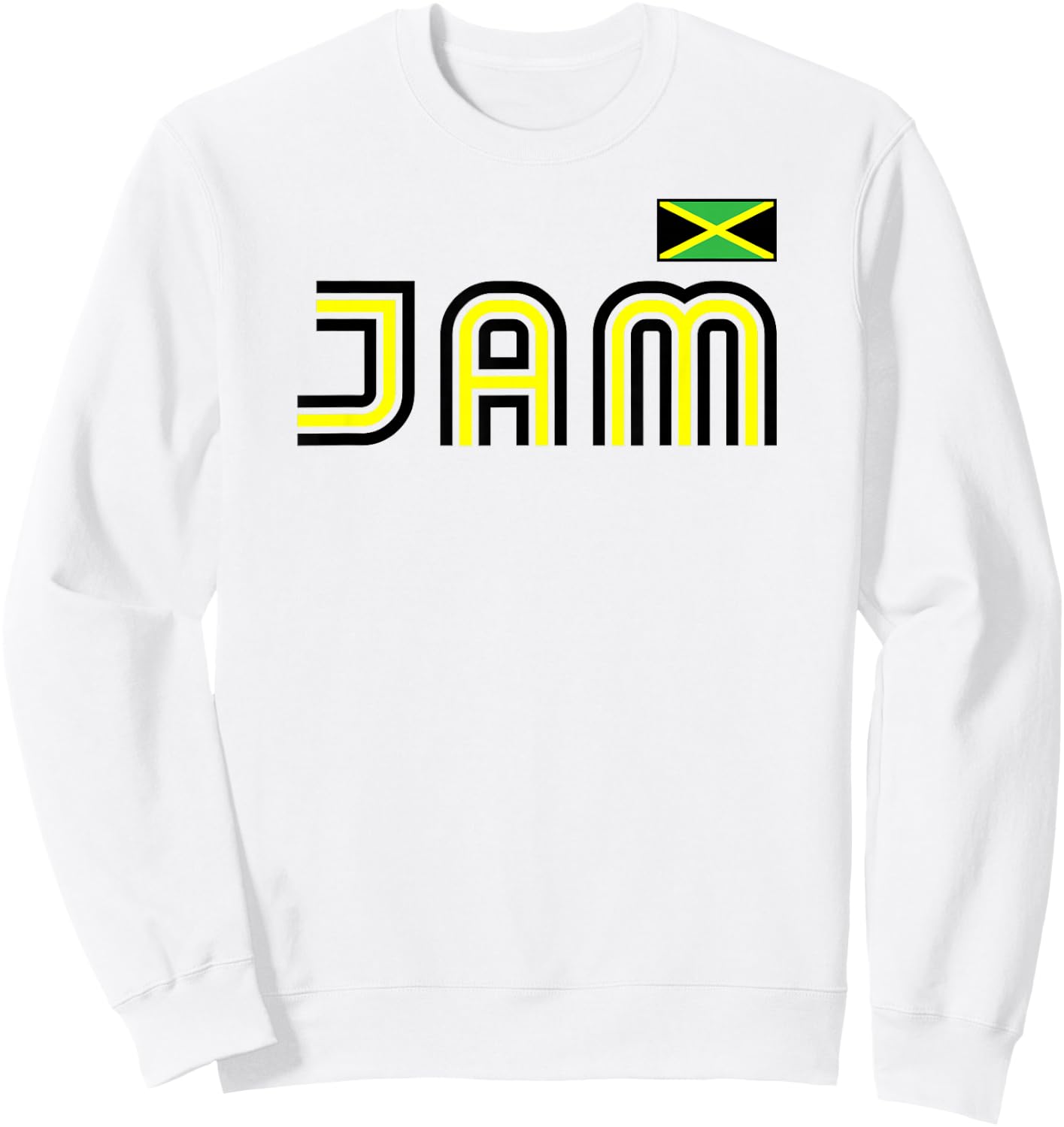 Jamaica Flag Retro International Country Jamaican Pride Sweatshirt - Sweatshirt | White