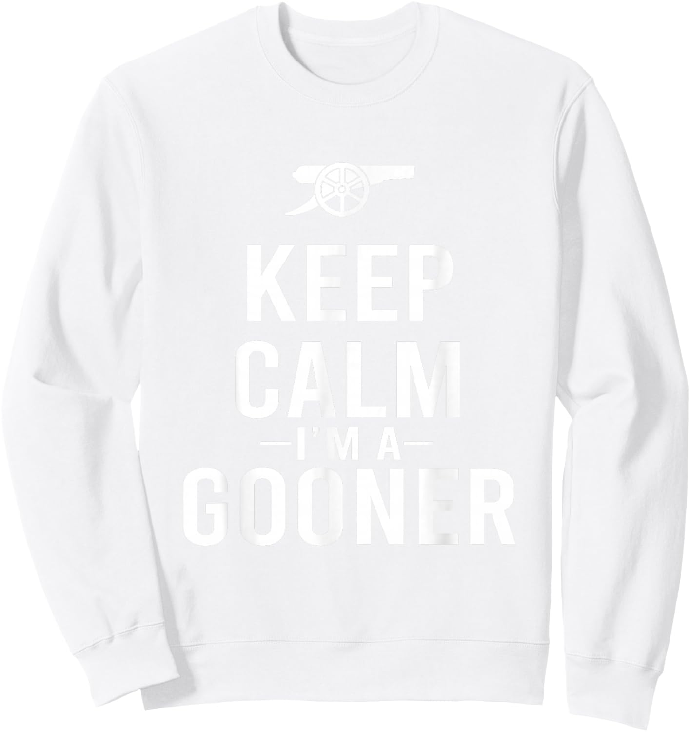 Keep Calm I'm a Gooner Jersey Sweatshirt - Sweatshirt | White