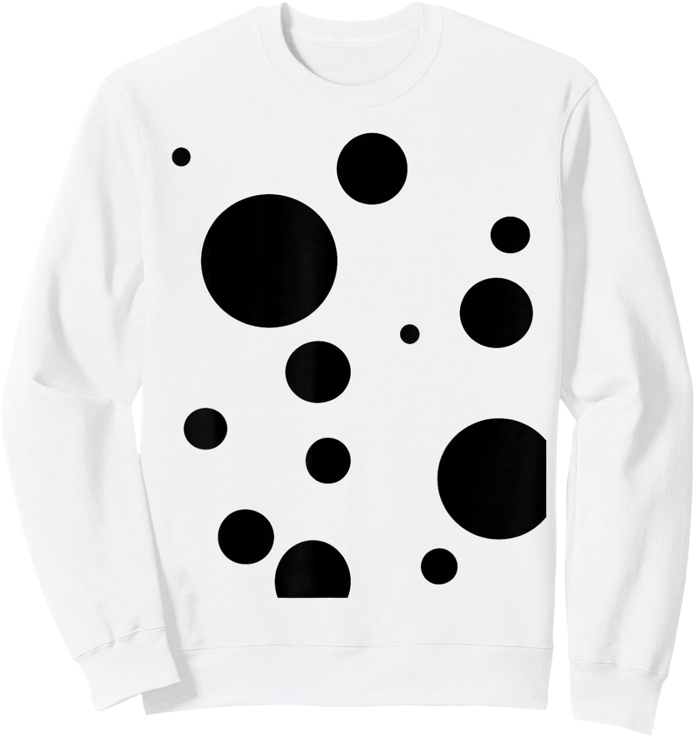 Polka dot Dalmatian Black White Abstract Fun Sweatshirt - Sweatshirt | White