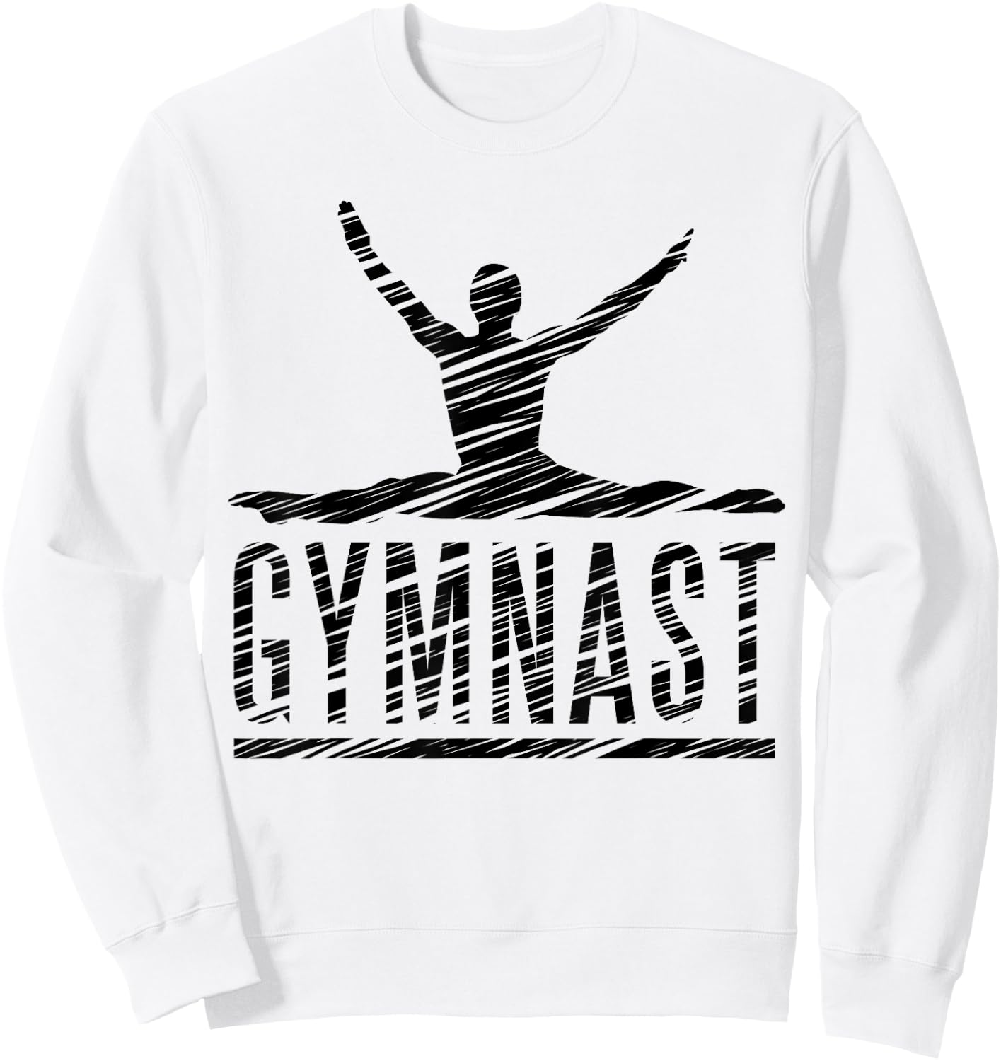 Gymnastics Fan Vintage Motif Sweatshirt - Sweatshirt | White