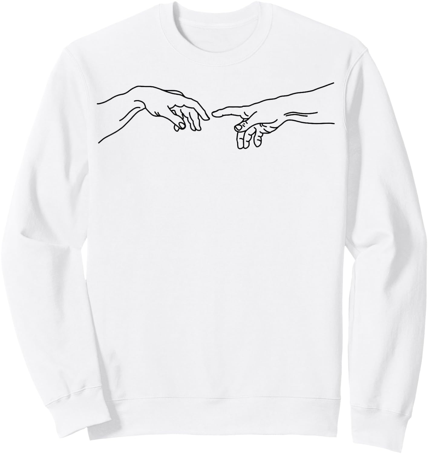 Michelangelo Creation Hands for Art Lover Sweatshirt - Sweatshirt | White