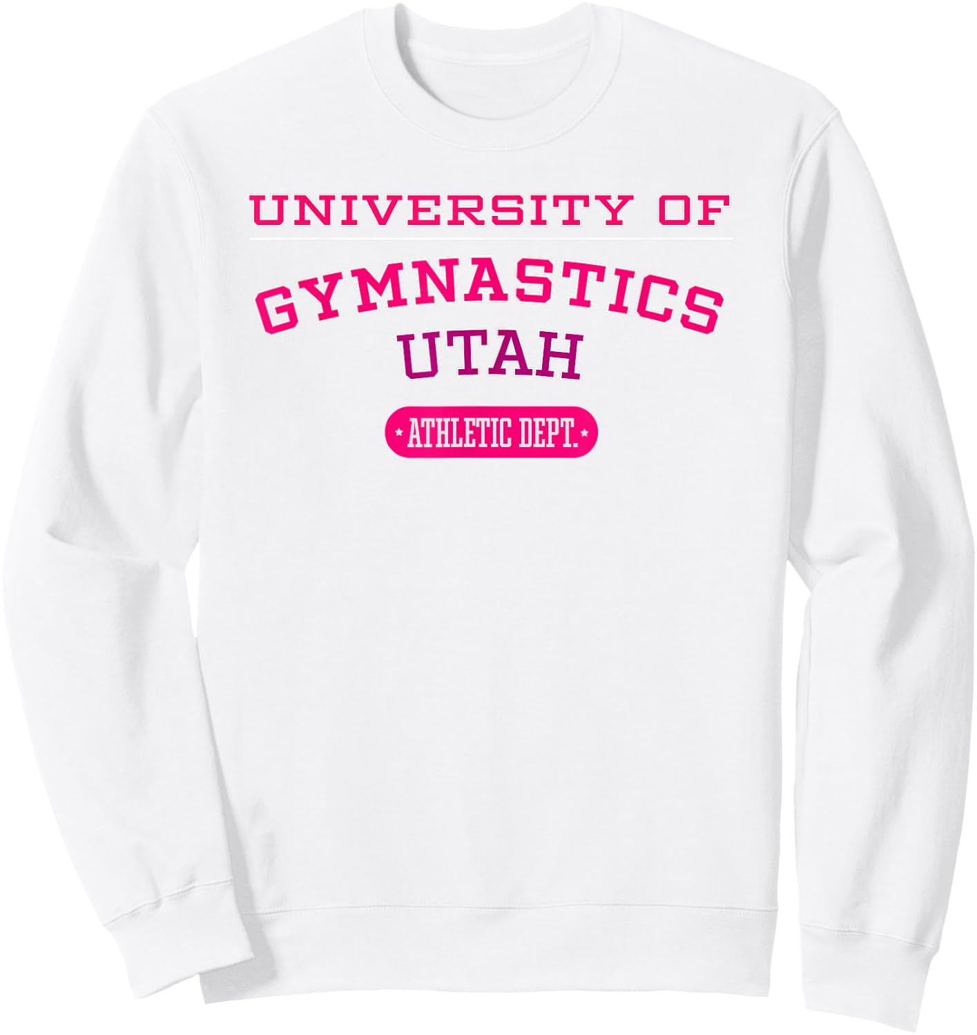 University of Gymnastics UTAH Athletic Dept. Sweatshirt - Sweatshirt | White