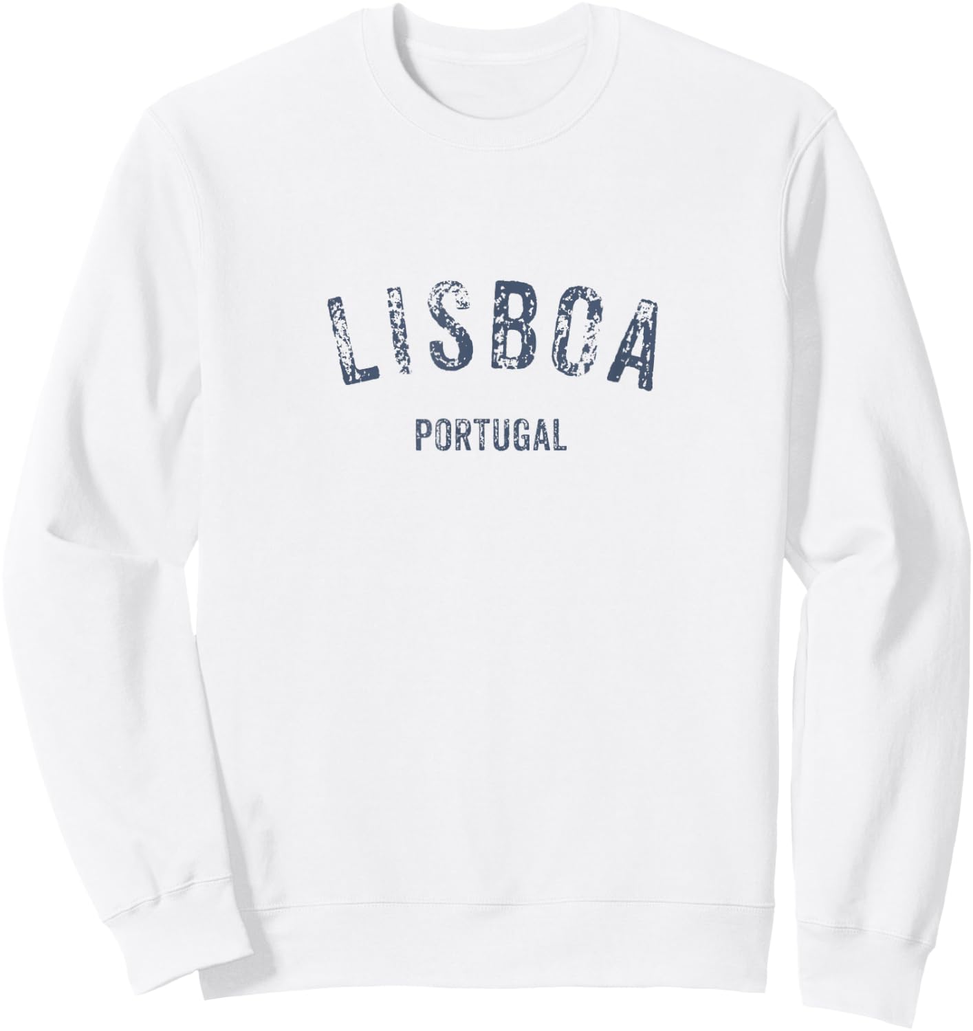 Lisboa Portugal Vintage Distressed Lisbon Travel Souvenir Sweatshirt - Sweatshirt | White