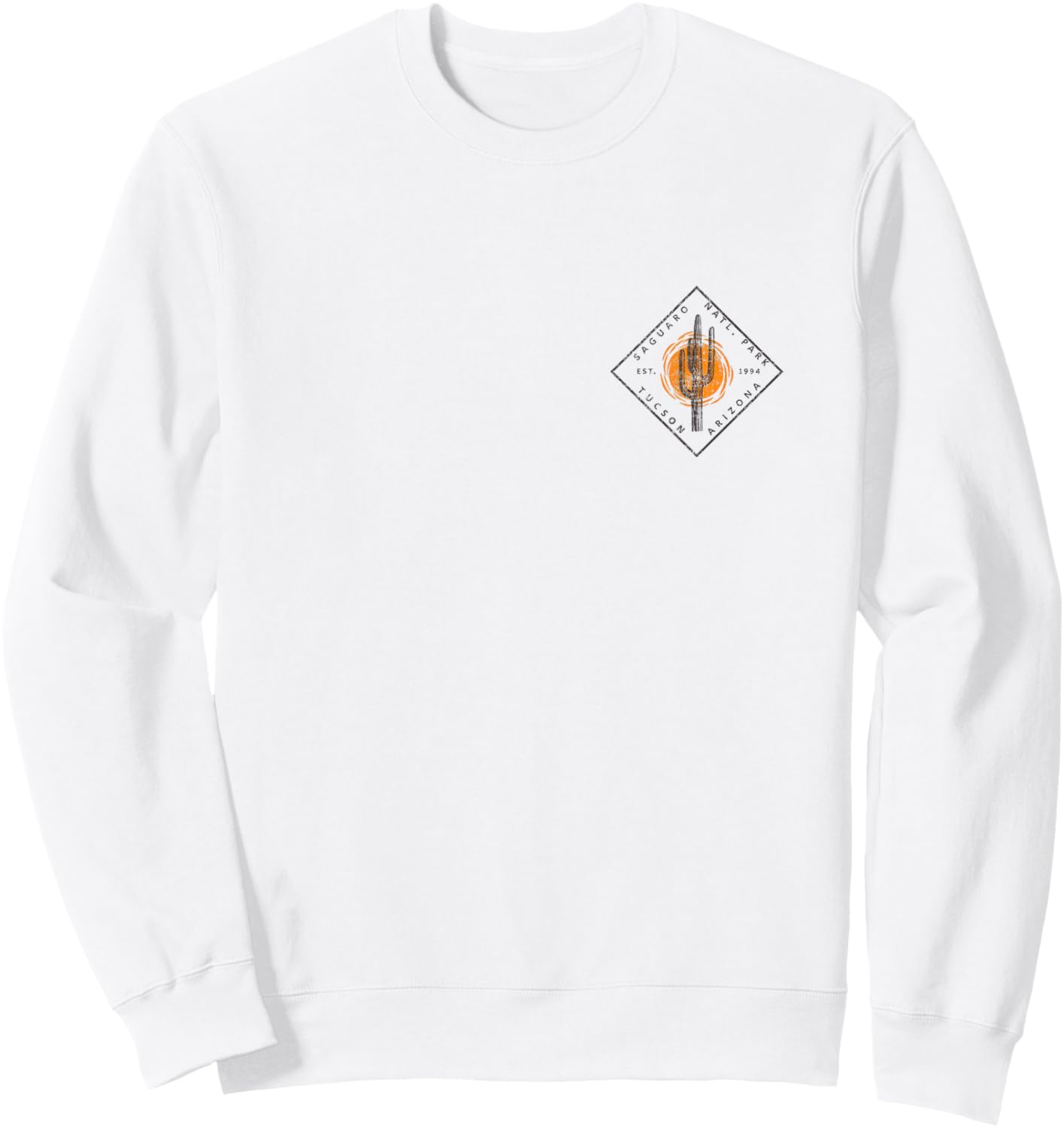 (2 Sided Print) Saguaro Cactus National Park Tucson Arizona Sweatshirt - Sweatshirt | White