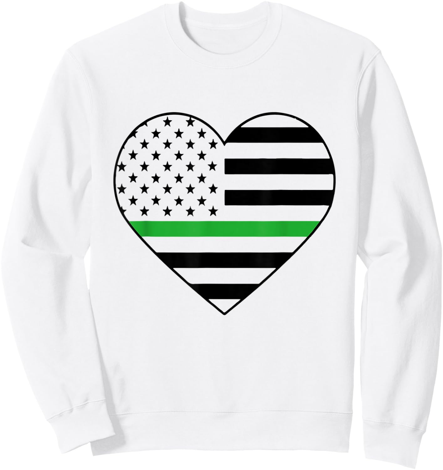 Green Line Military Border Patrol Park Ranger Women's Gift Sweatshirt - Sweatshirt | White