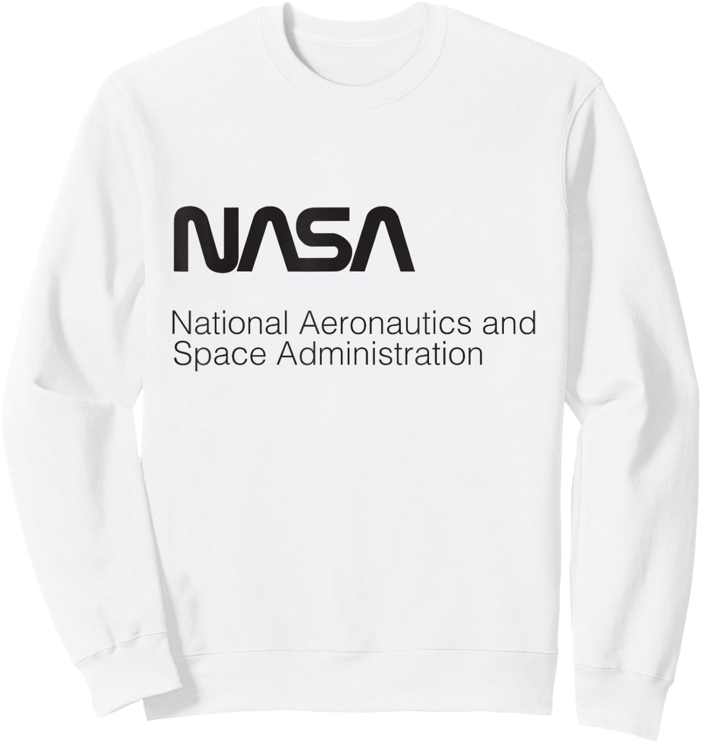 NASA National Aeronautics And Space Administration Sweatshirt - Sweatshirt | White