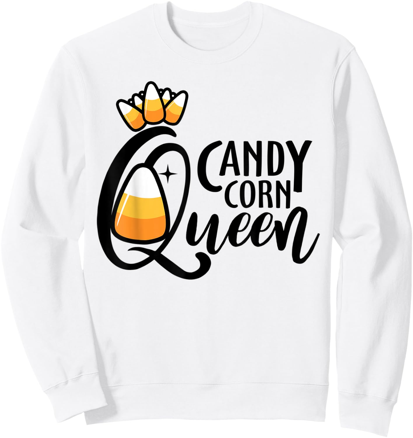 Candy Corn Queen Funny Halloween Costume Sweatshirt - Sweatshirt | White
