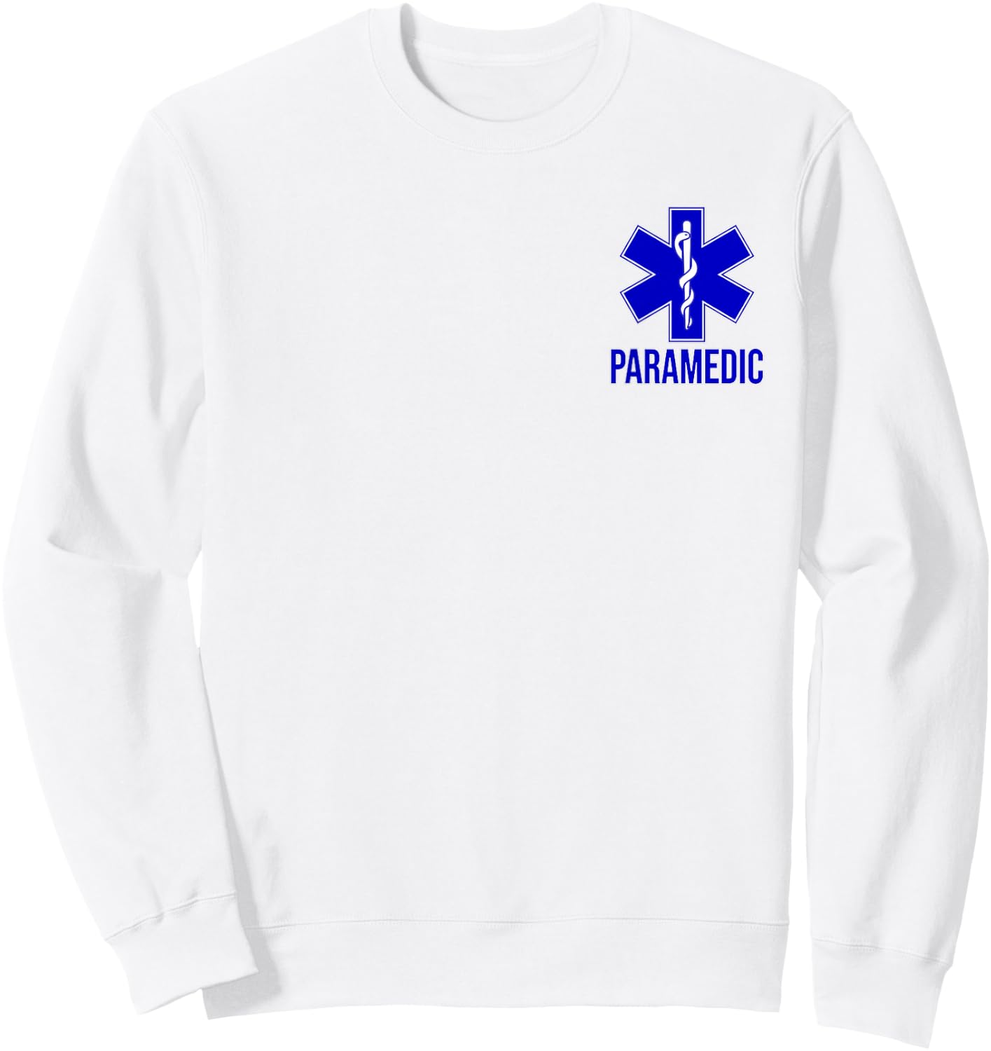 Paramedic Star of Life Emt Ems Ambulance Uniform Costume Sweatshirt - Sweatshirt | White
