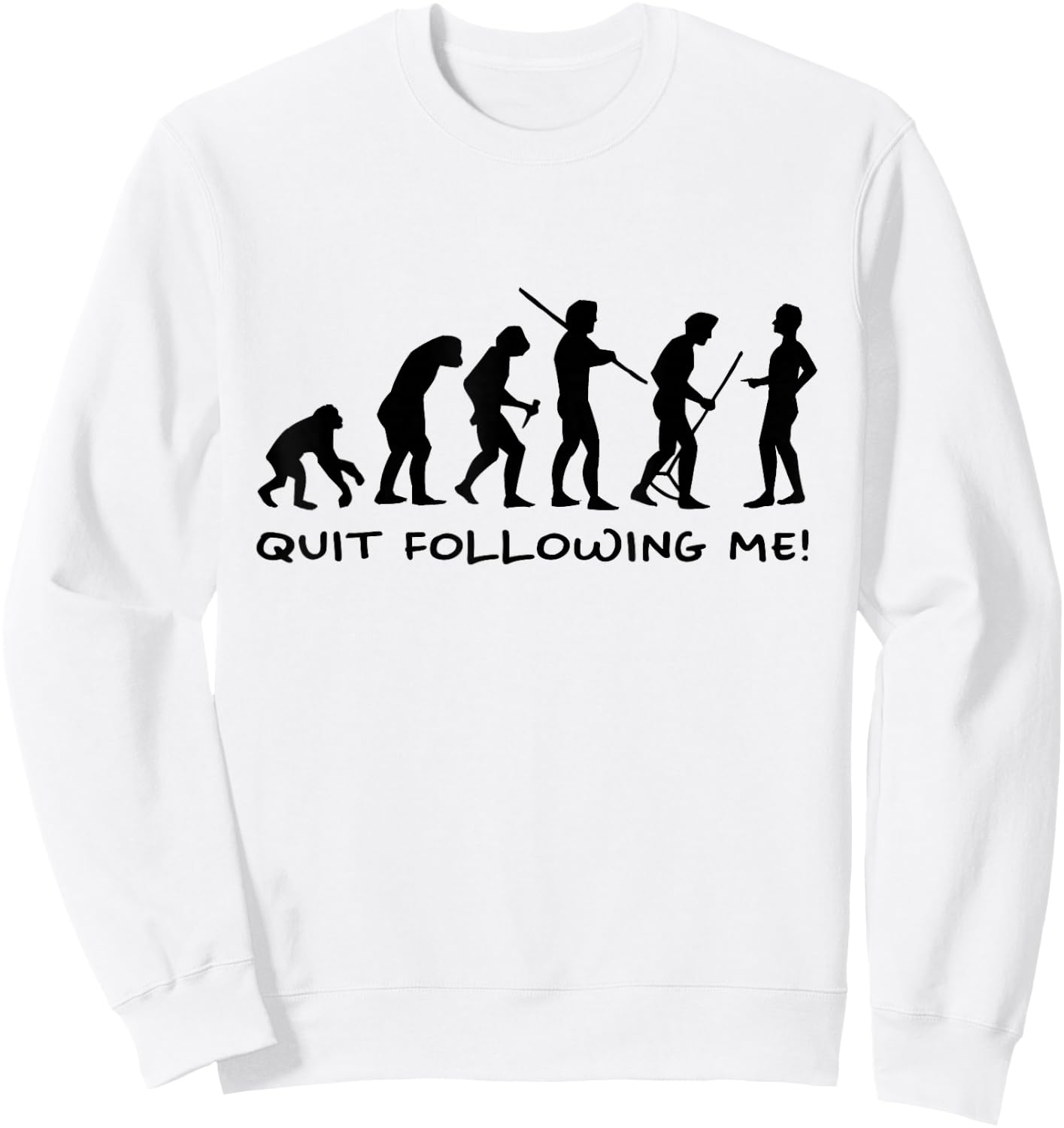 Funny Human Evolution Anthropology Science Men Women Gifts Sweatshirt - Sweatshirt | White