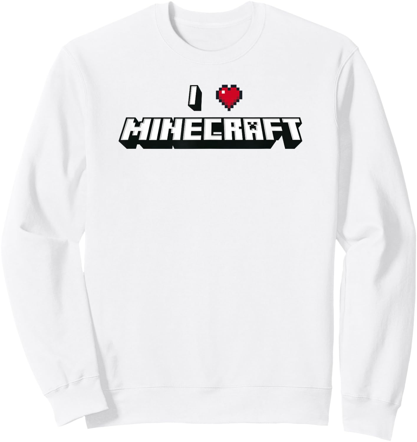 Minecraft I Heart Minecraft Logo Sweatshirt - Sweatshirt | White