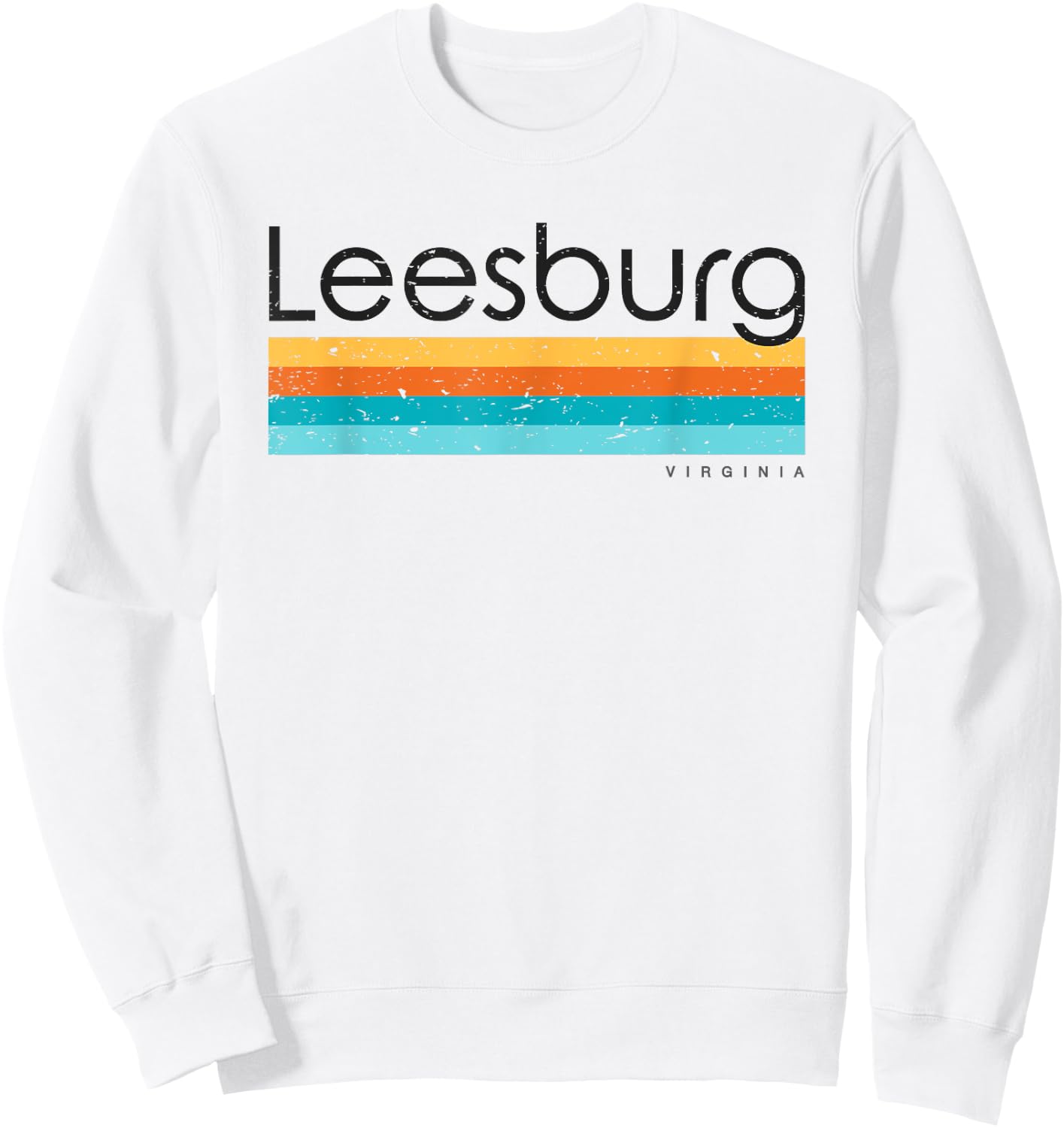 Vintage Leesburg Virginia VA Retro Design Sweatshirt - Sweatshirt | White