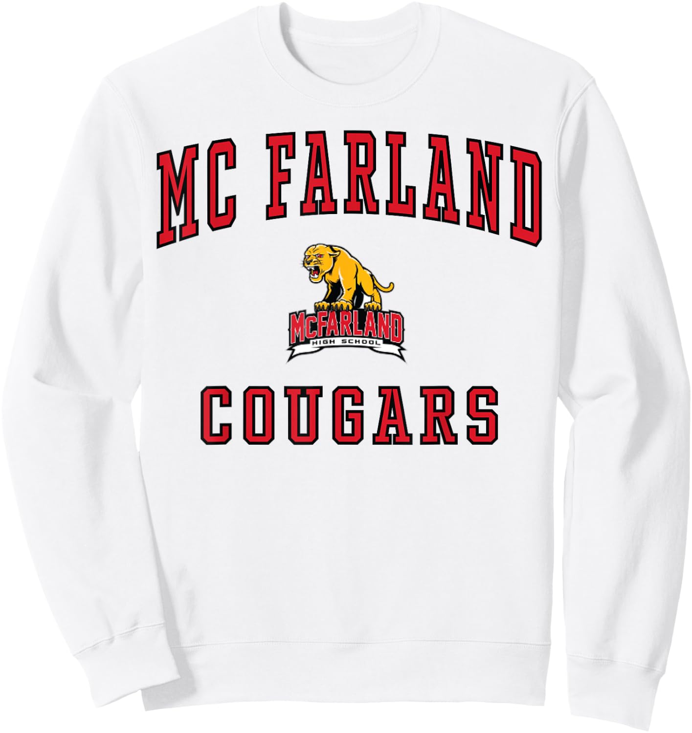 McFarland High School Cougars C1 Sweatshirt - Sweatshirt | White