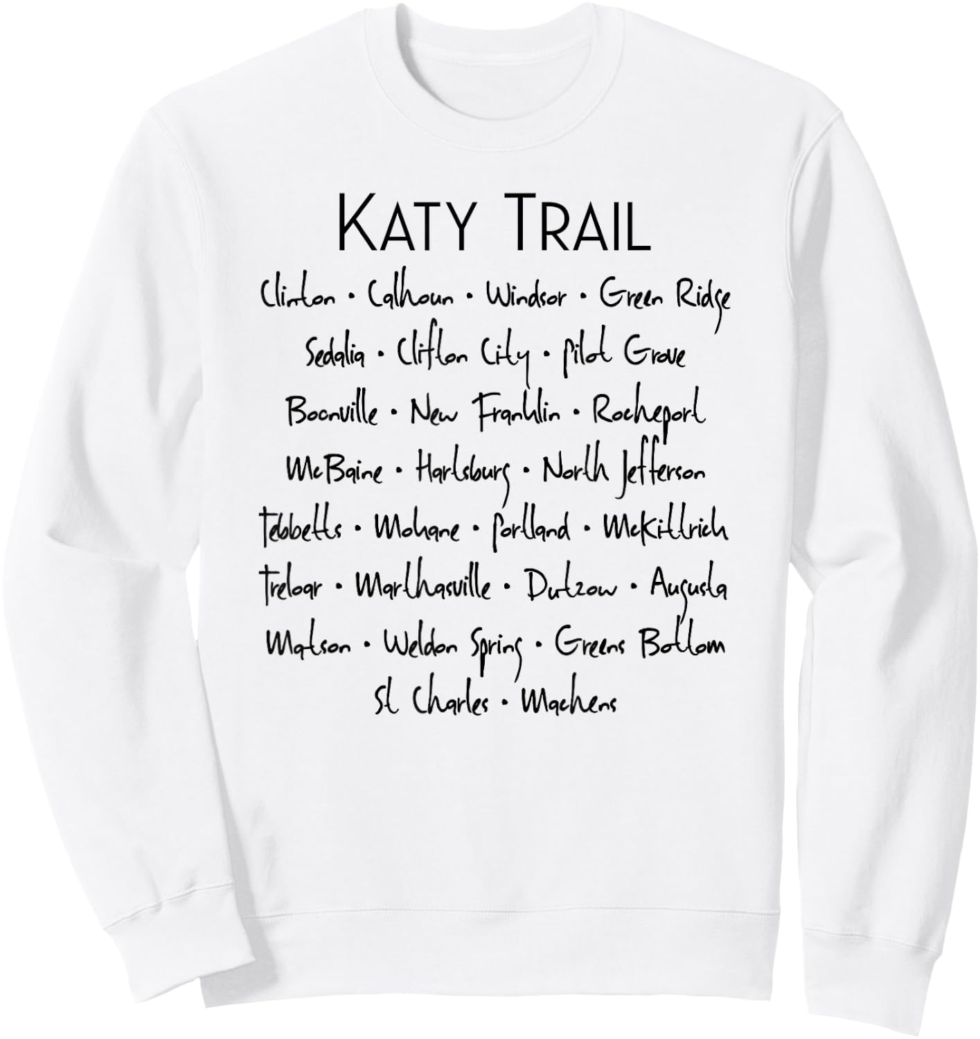 Katy Trail Missouri Trailheads Sweatshirt - Sweatshirt | White
