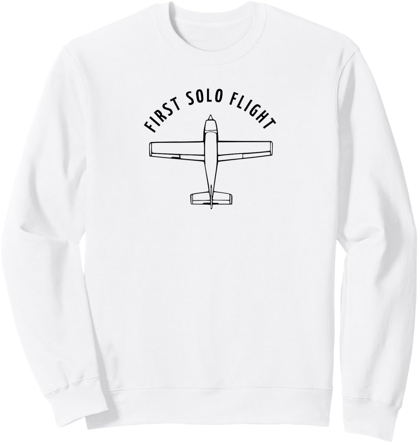 New Pilot Shirts & Gifts First Solo Flight -Adults Classic Fit Grey Sweatshirt - Sweatshirt | White