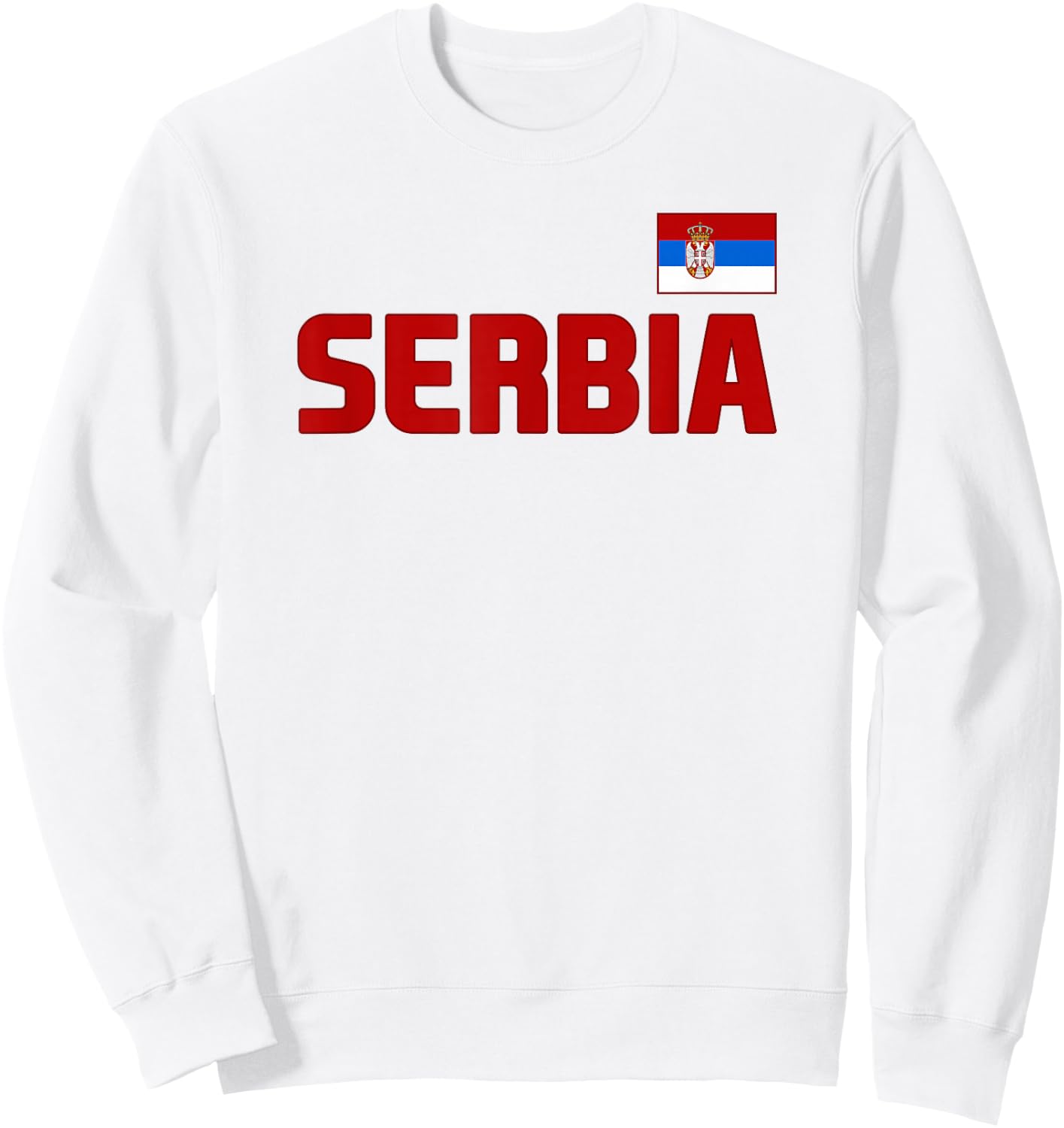 Serbia Flag Serbian Pride International Country Sweatshirt - Sweatshirt | White
